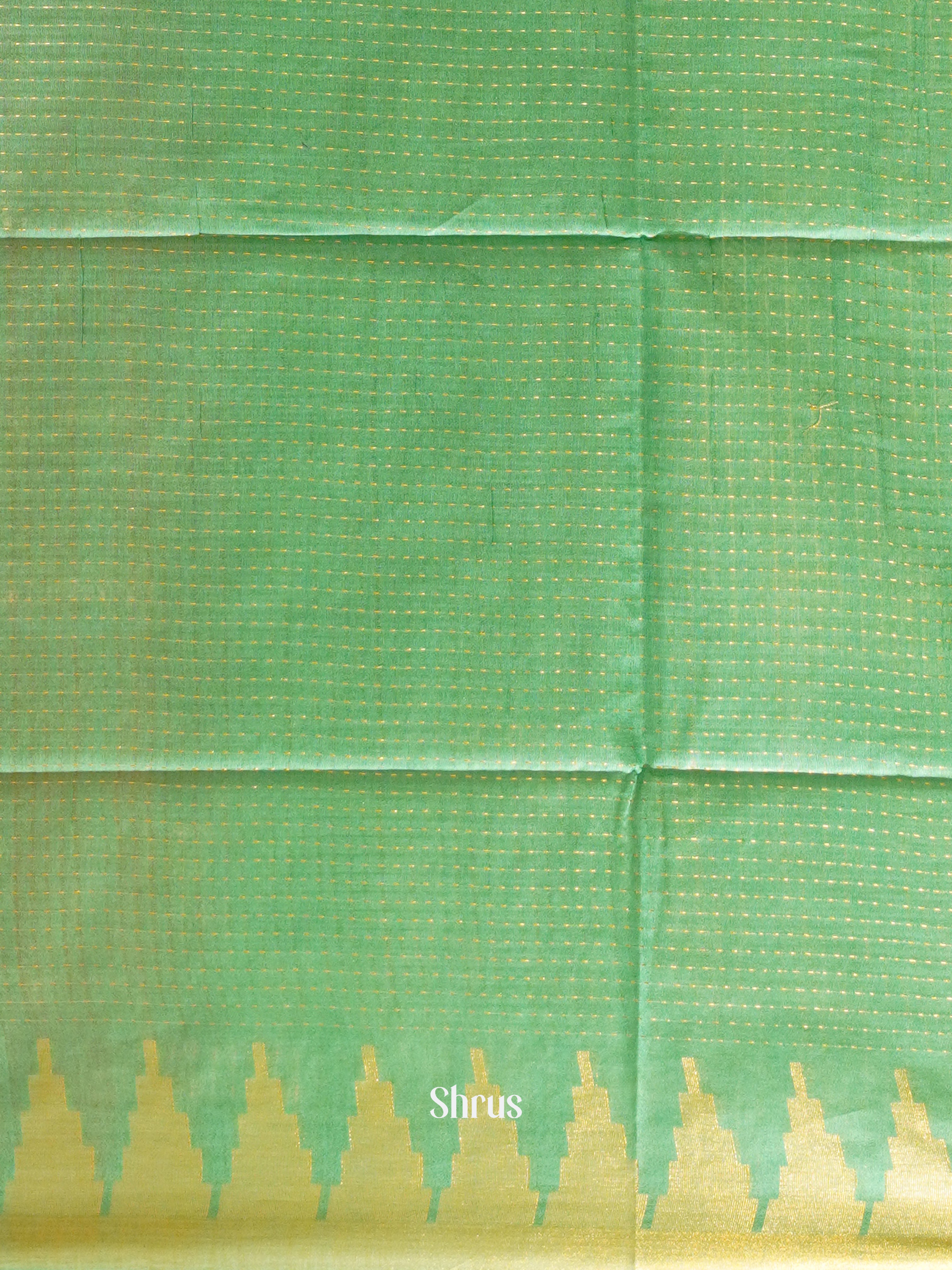 Red &Green - Semi Tussar Saree - Shop on ShrusEternity.com