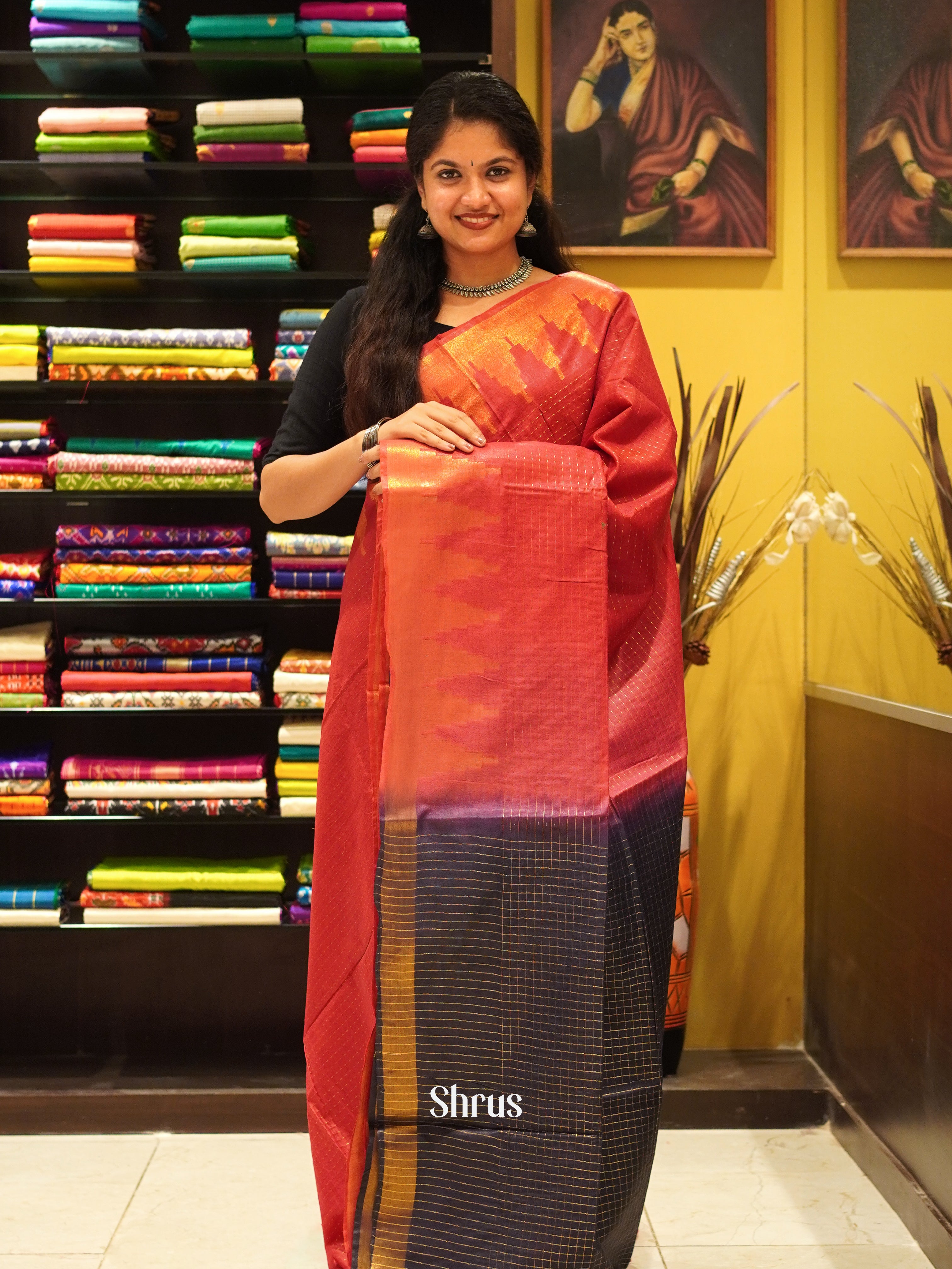 CES02310 - Semi Tussar Saree - Shop on ShrusEternity.com