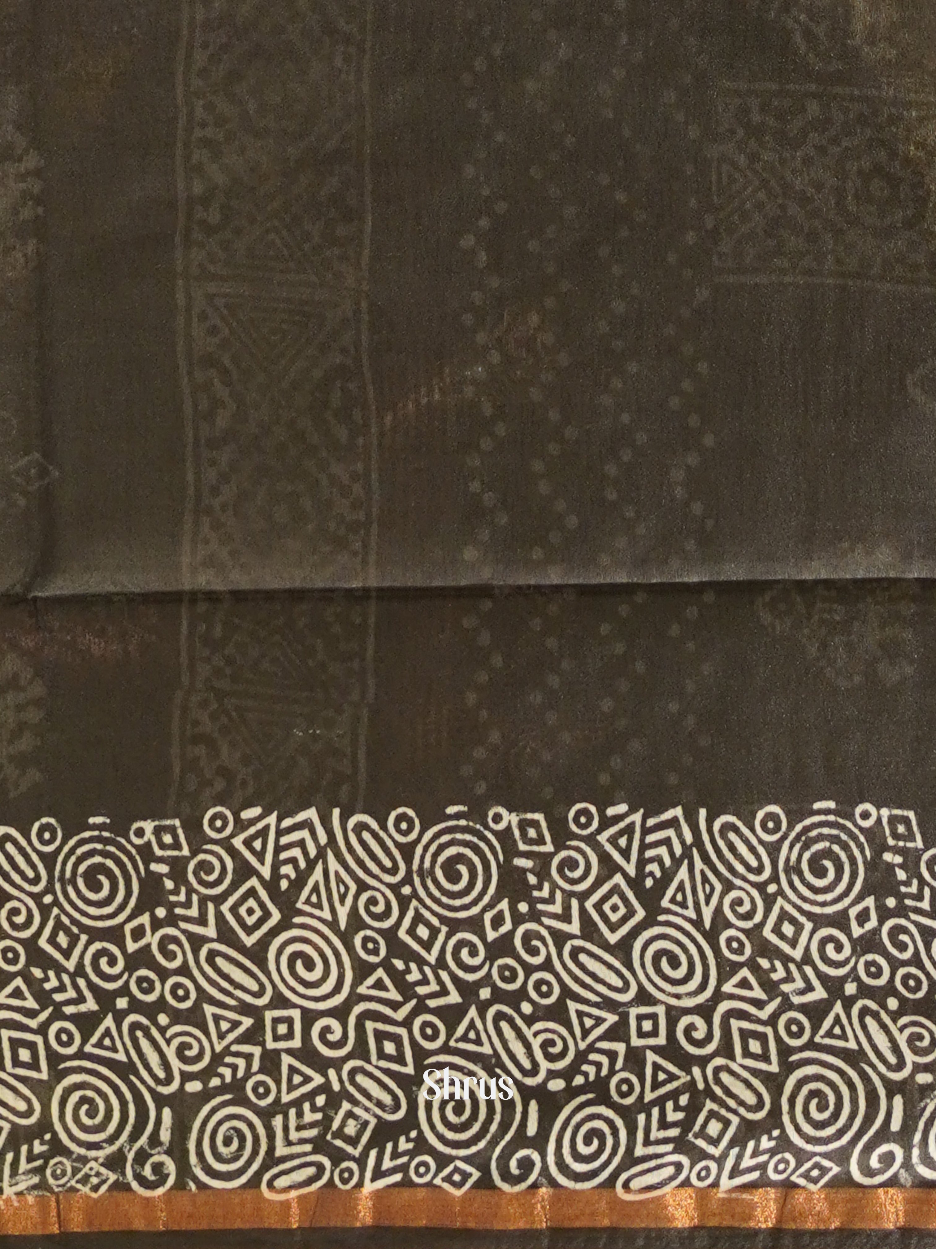 Cream & Black - Bhatik Saree - Shop on ShrusEternity.com