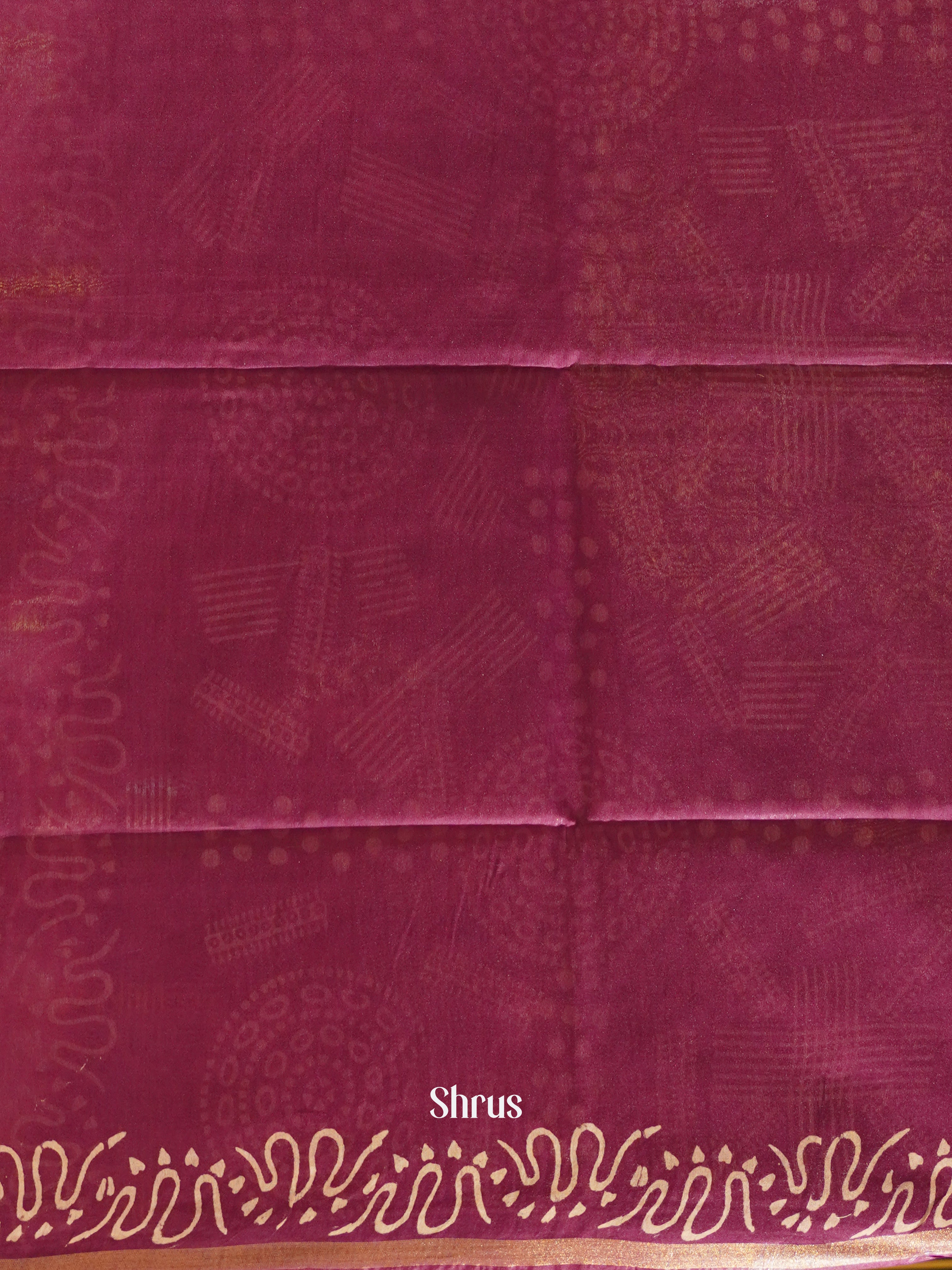 Purple & Cream - Bhatik Saree - Shop on ShrusEternity.com