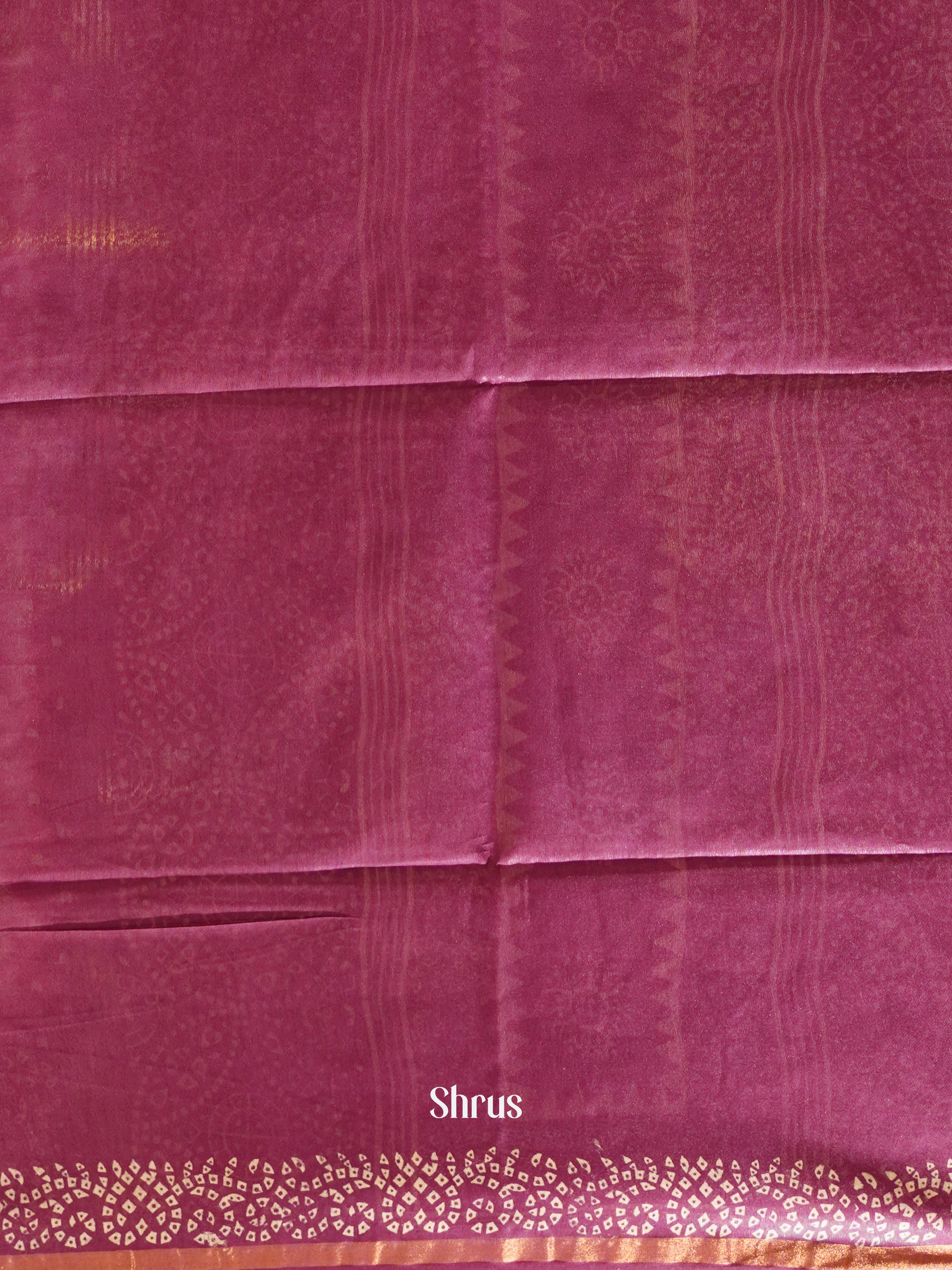 Cream & Purple - Bhatik Saree - Shop on ShrusEternity.com