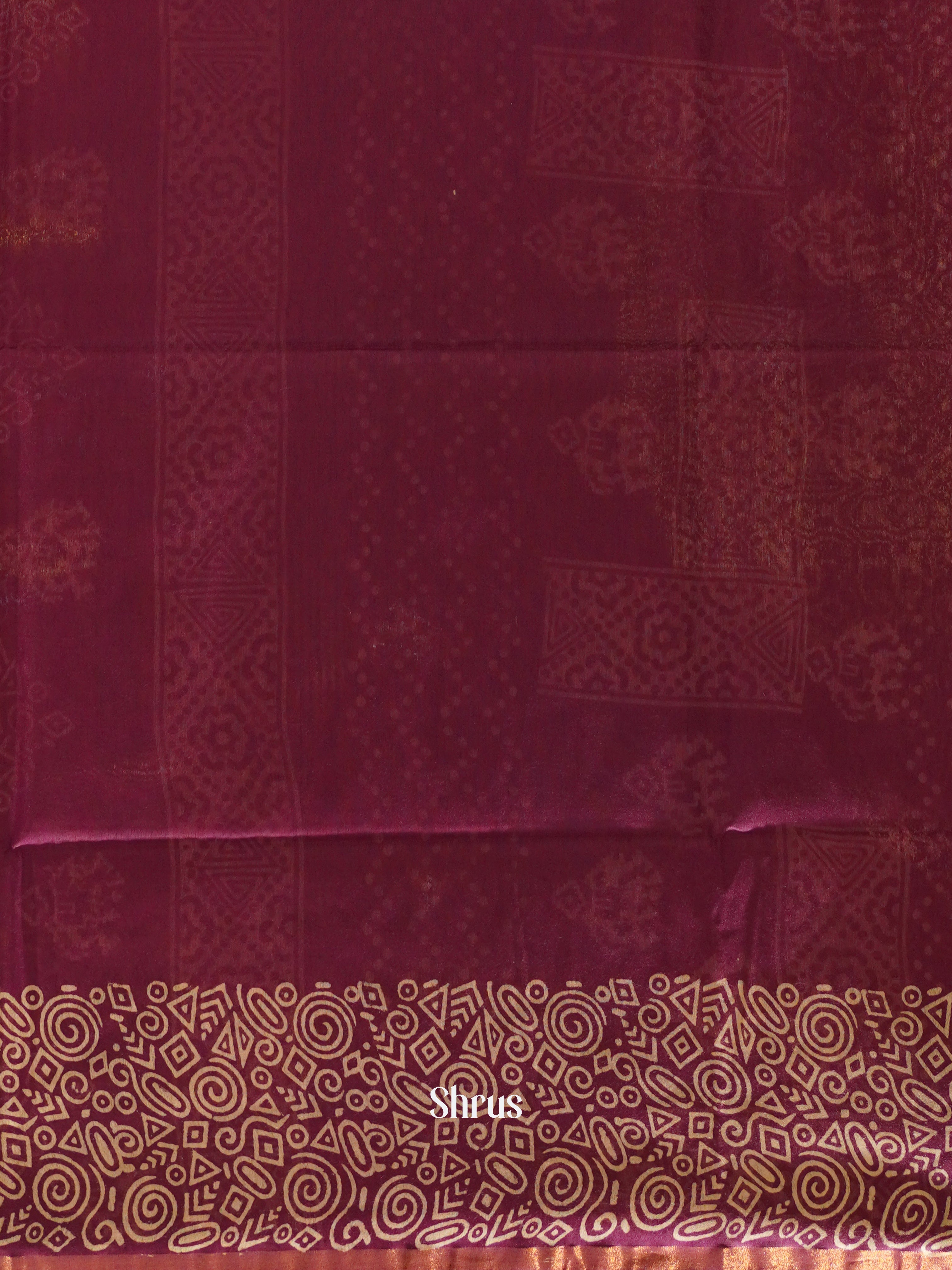 Cream & Purple - Bhatik Saree - Shop on ShrusEternity.com