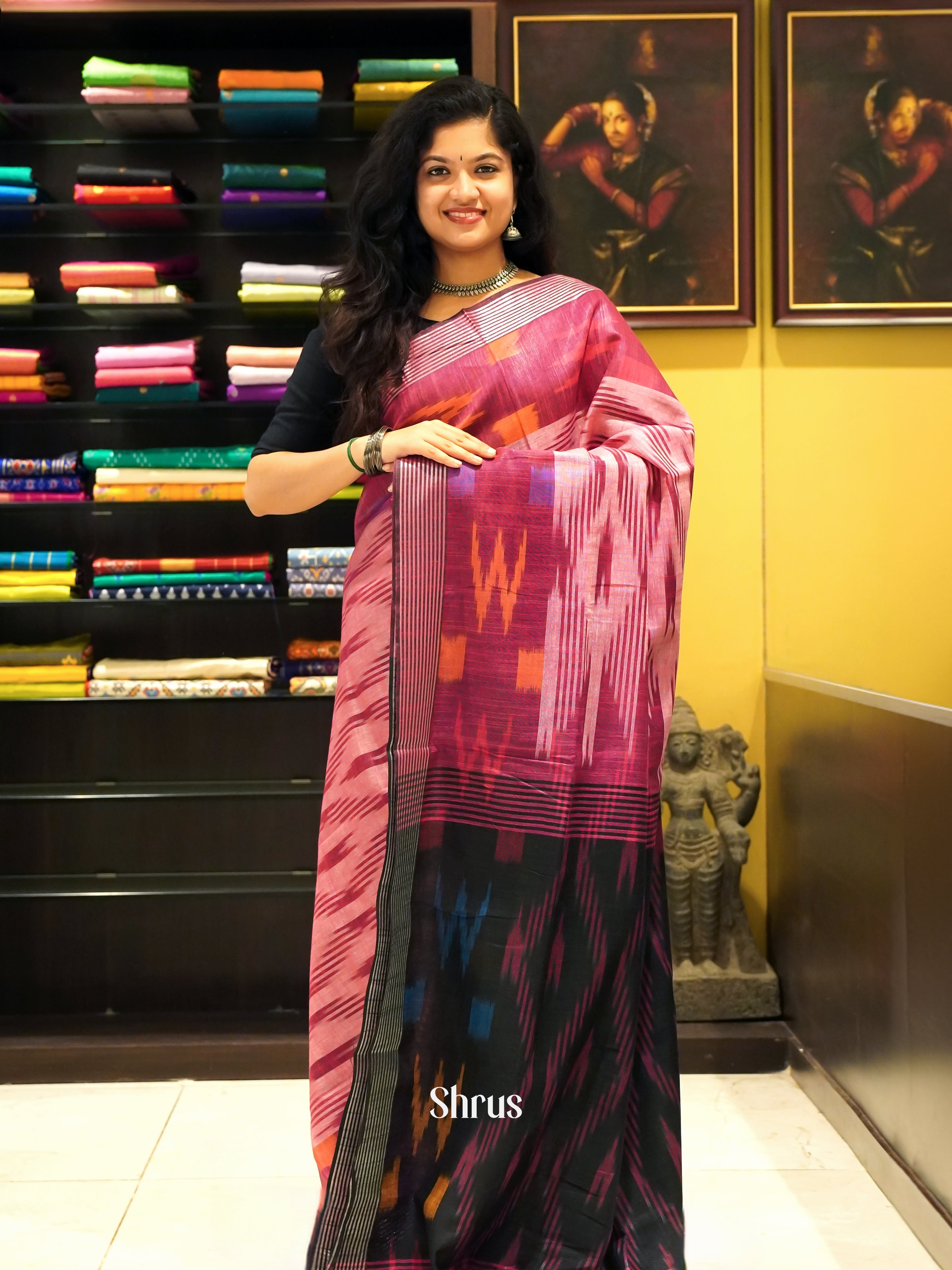 CES03058 - Semi Ikkat Saree