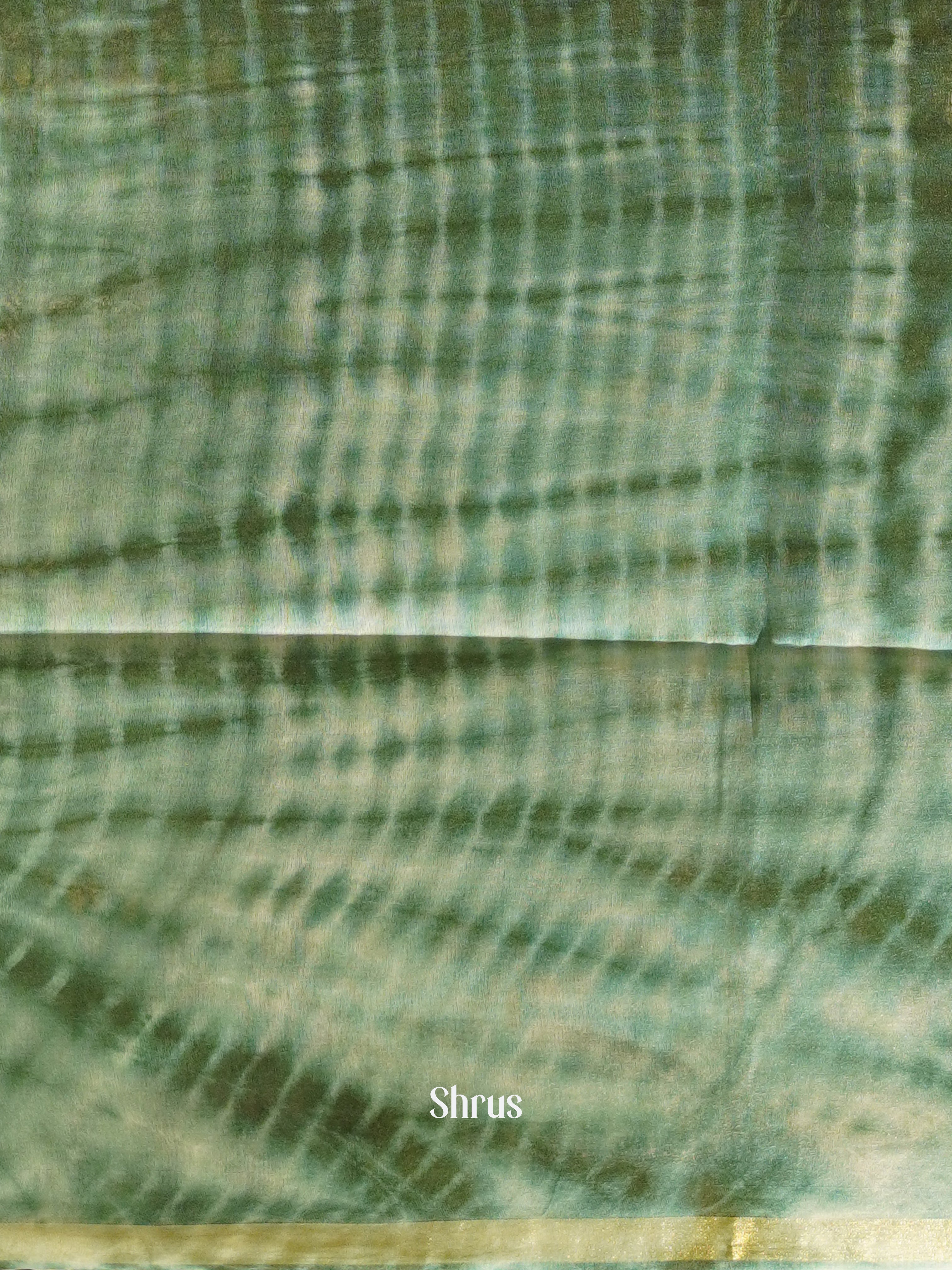 Green & Yellow - shibori Saree