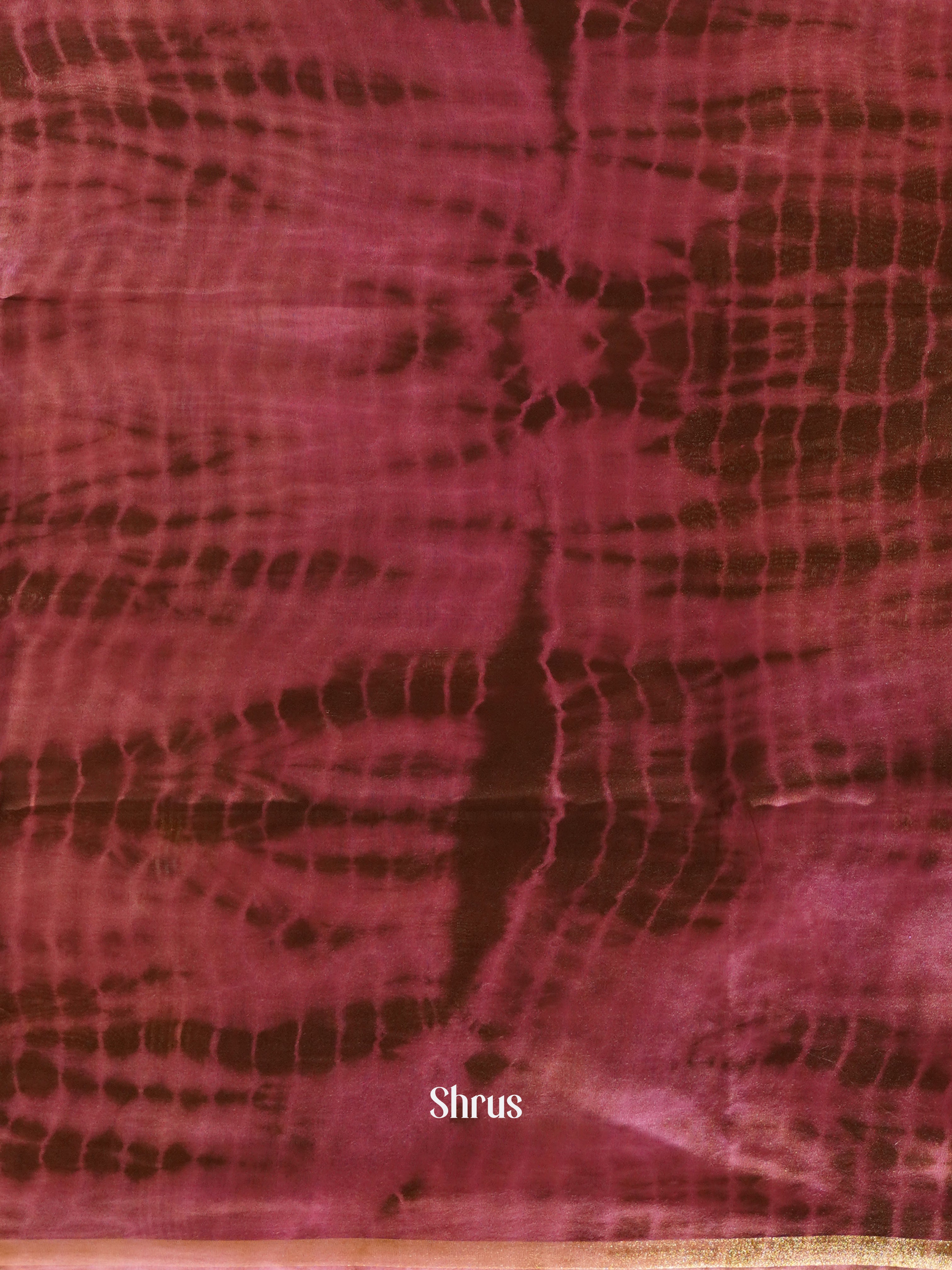 Brown & Pink- Shibori Saree