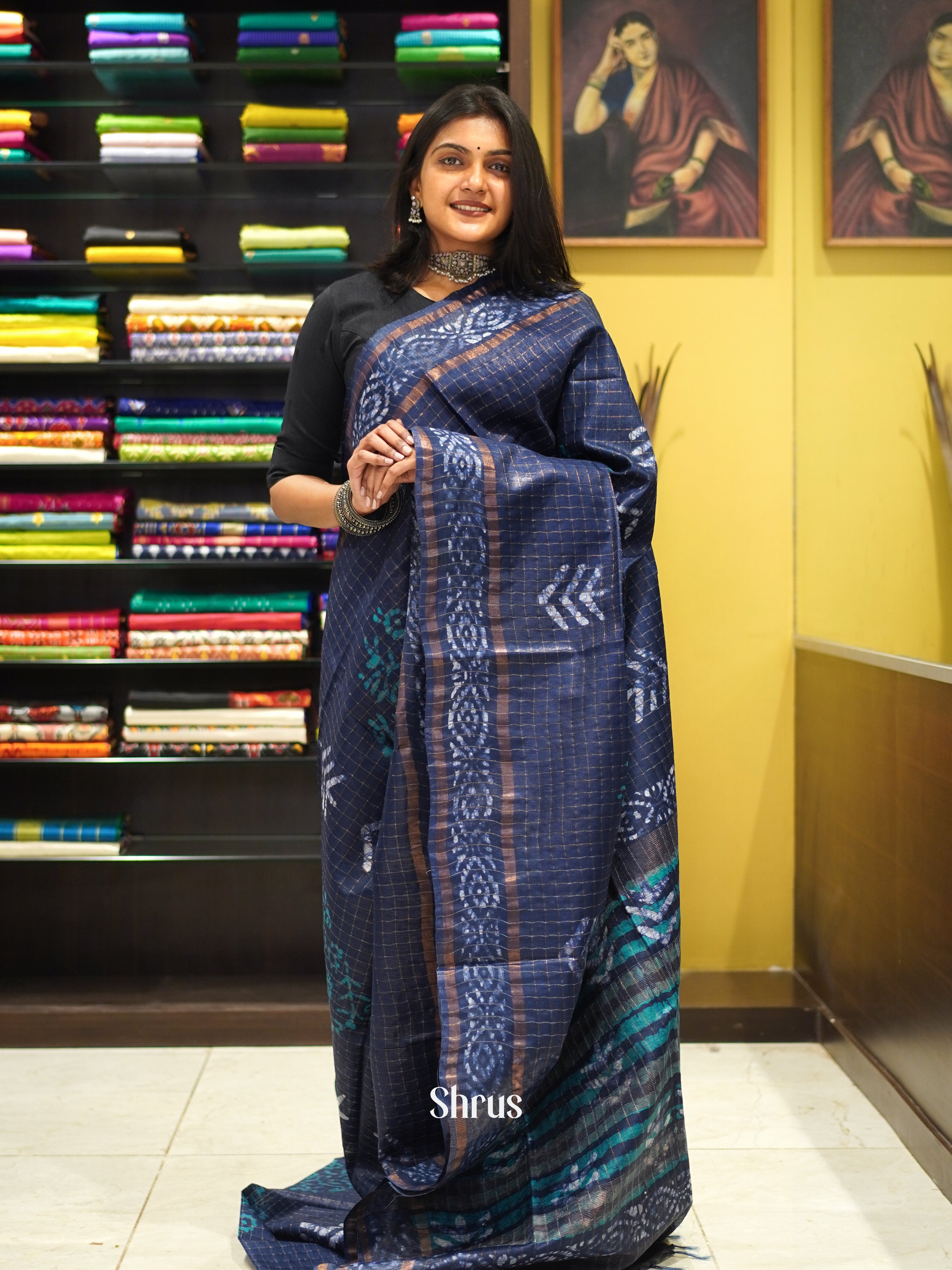 Blue - Bhatik Saree - Shop on ShrusEternity.com