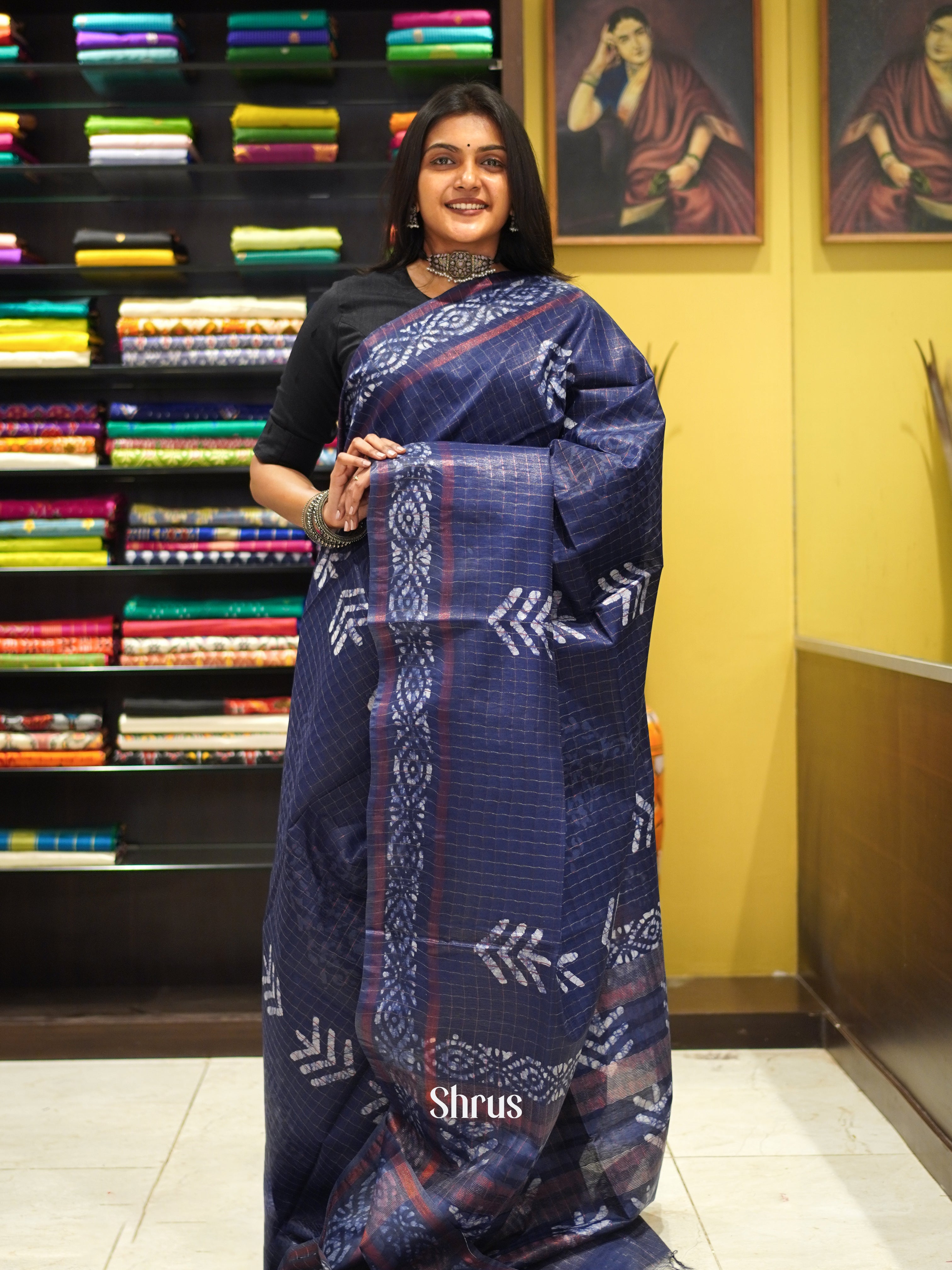 Blue - Bhatik Saree - Shop on ShrusEternity.com