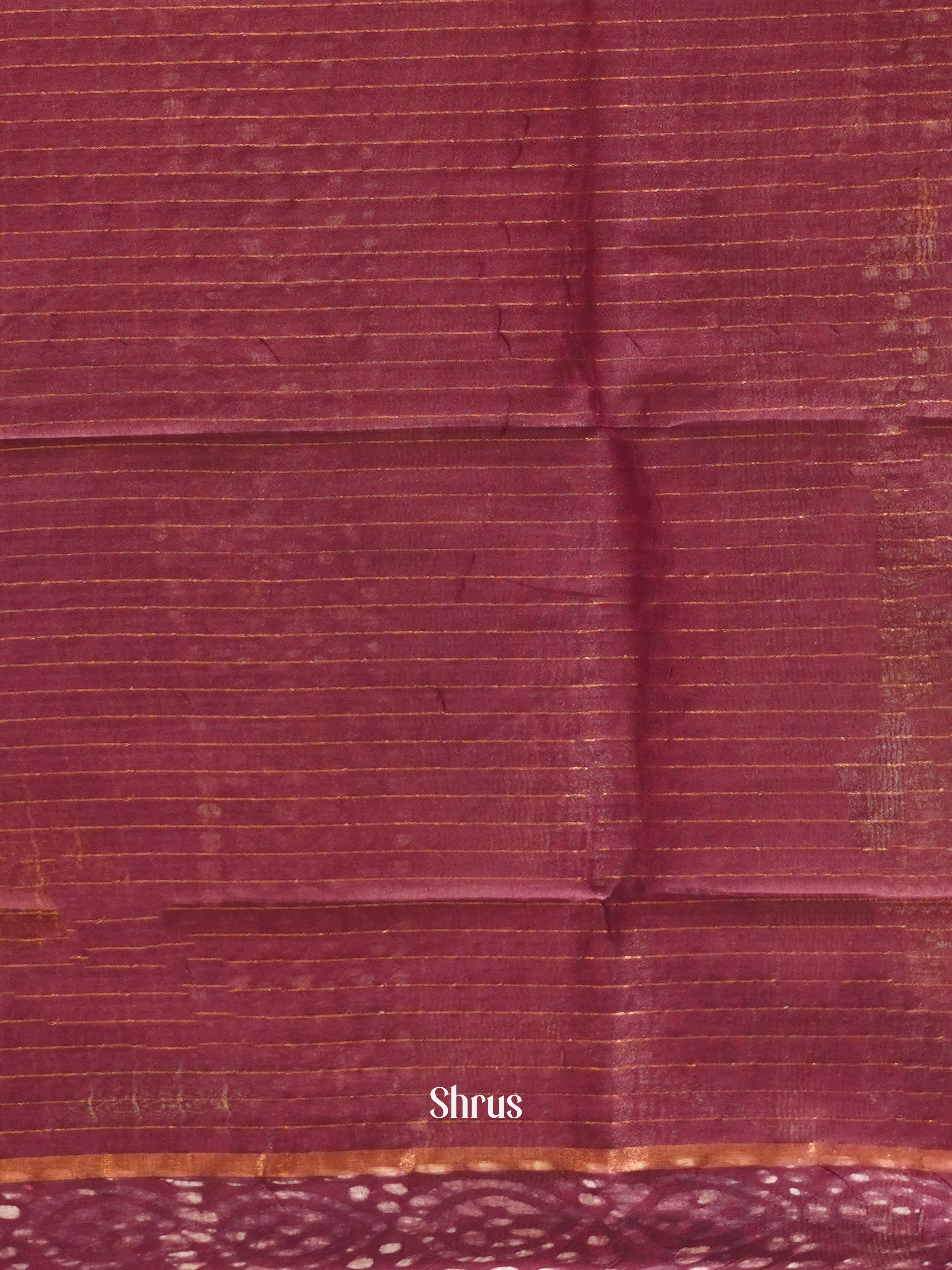 Maroon  - Bhatik Saree - Shop on ShrusEternity.com