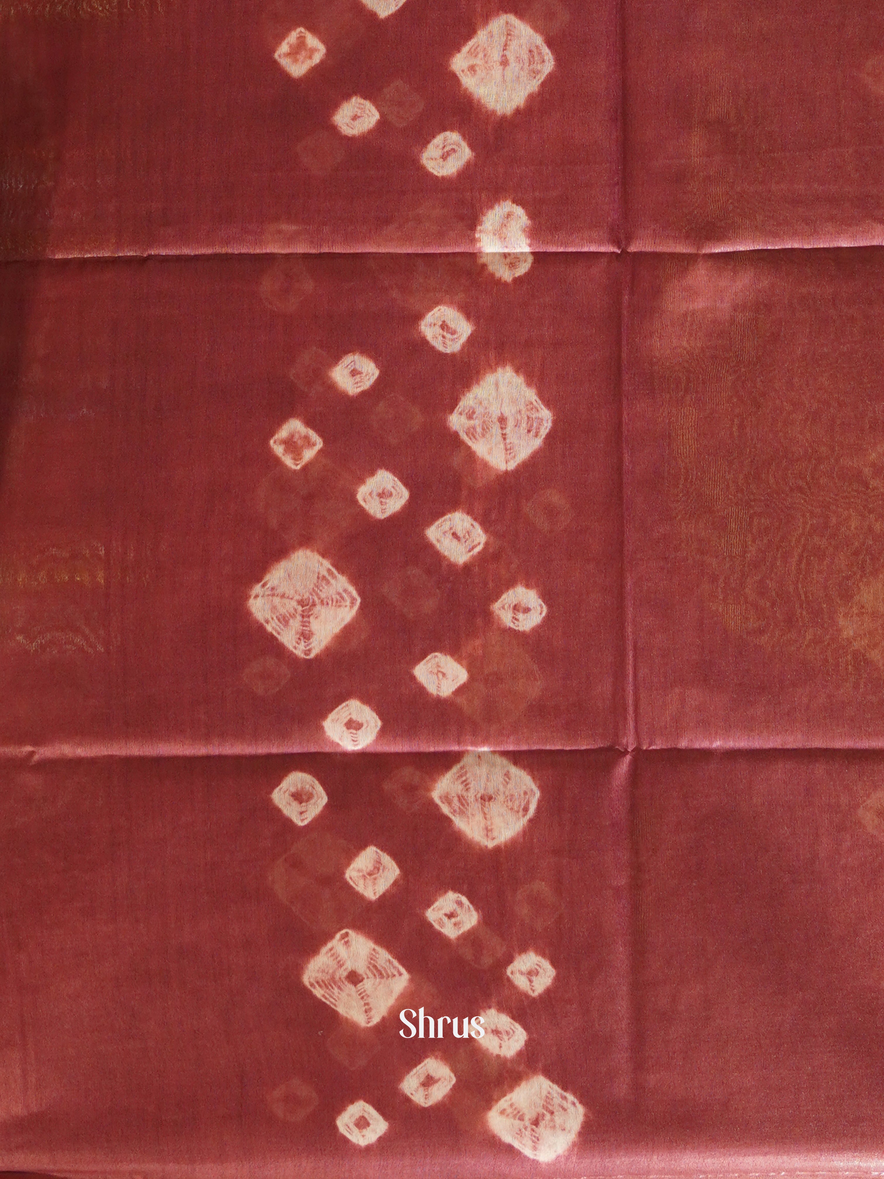 Green & Maroon - Shibori Saree - Shop on ShrusEternity.com