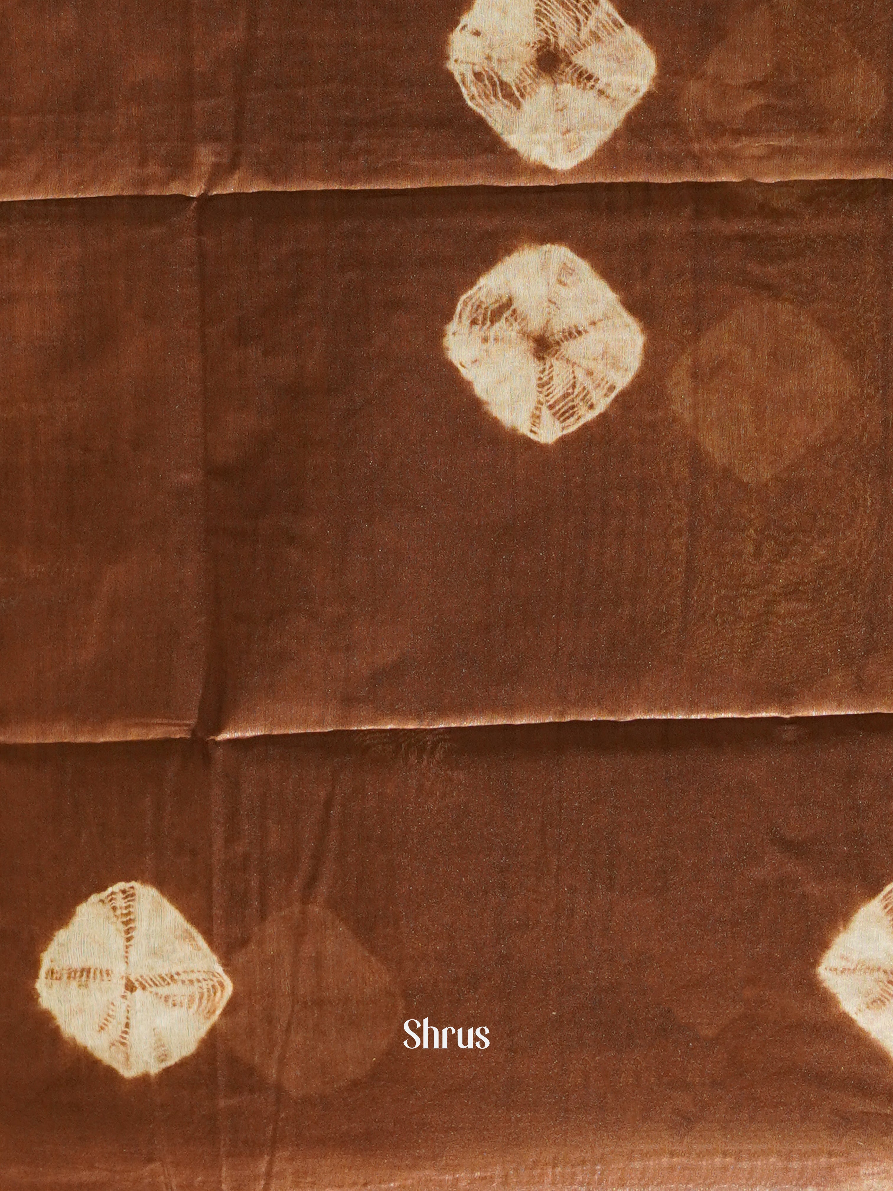 Red & Brown - Shibori Saree - Shop on ShrusEternity.com