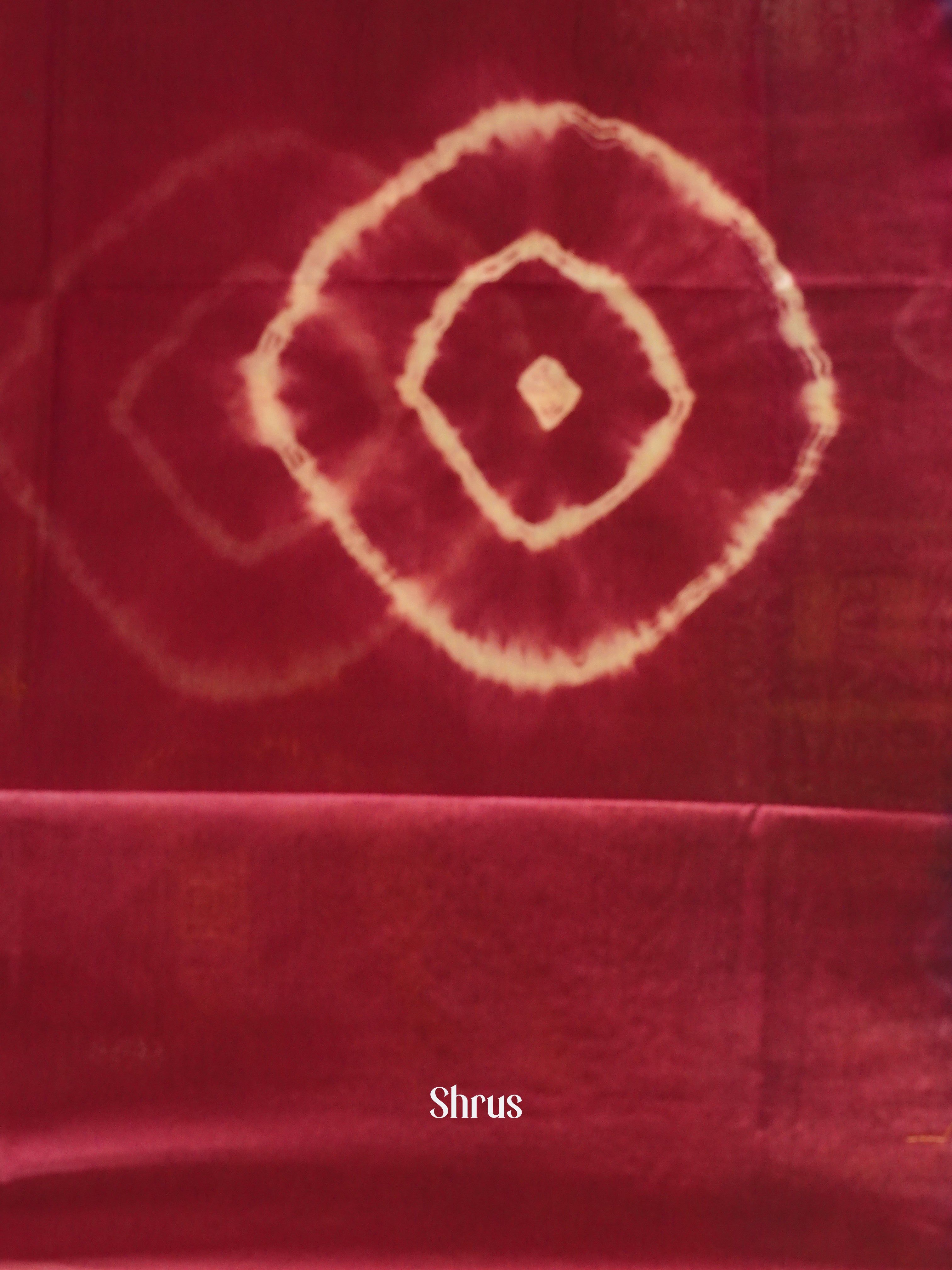 Blue & Maroon - Shibori Saree