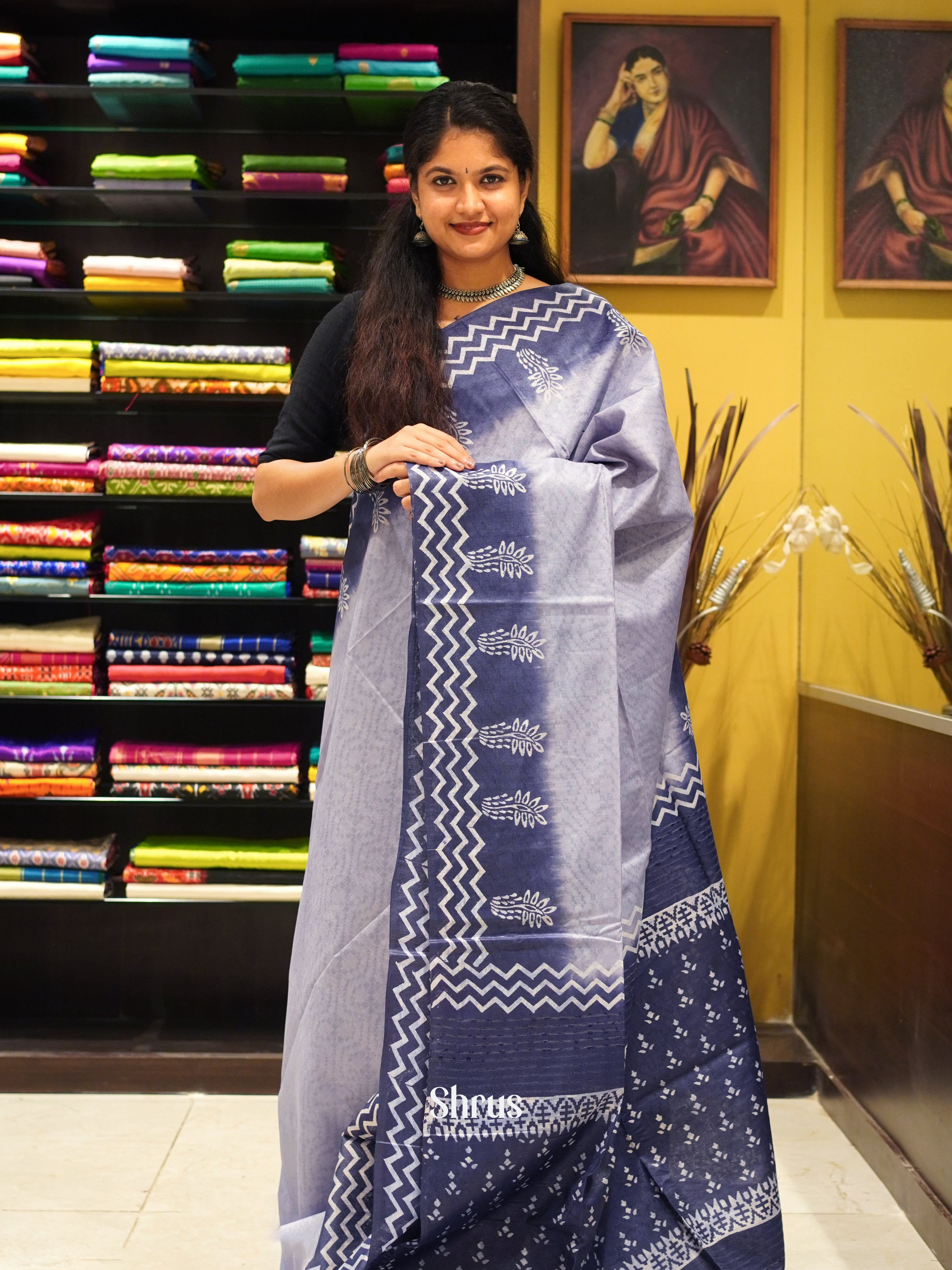 Lavender - Semi Tussar Saree - Shop on ShrusEternity.com