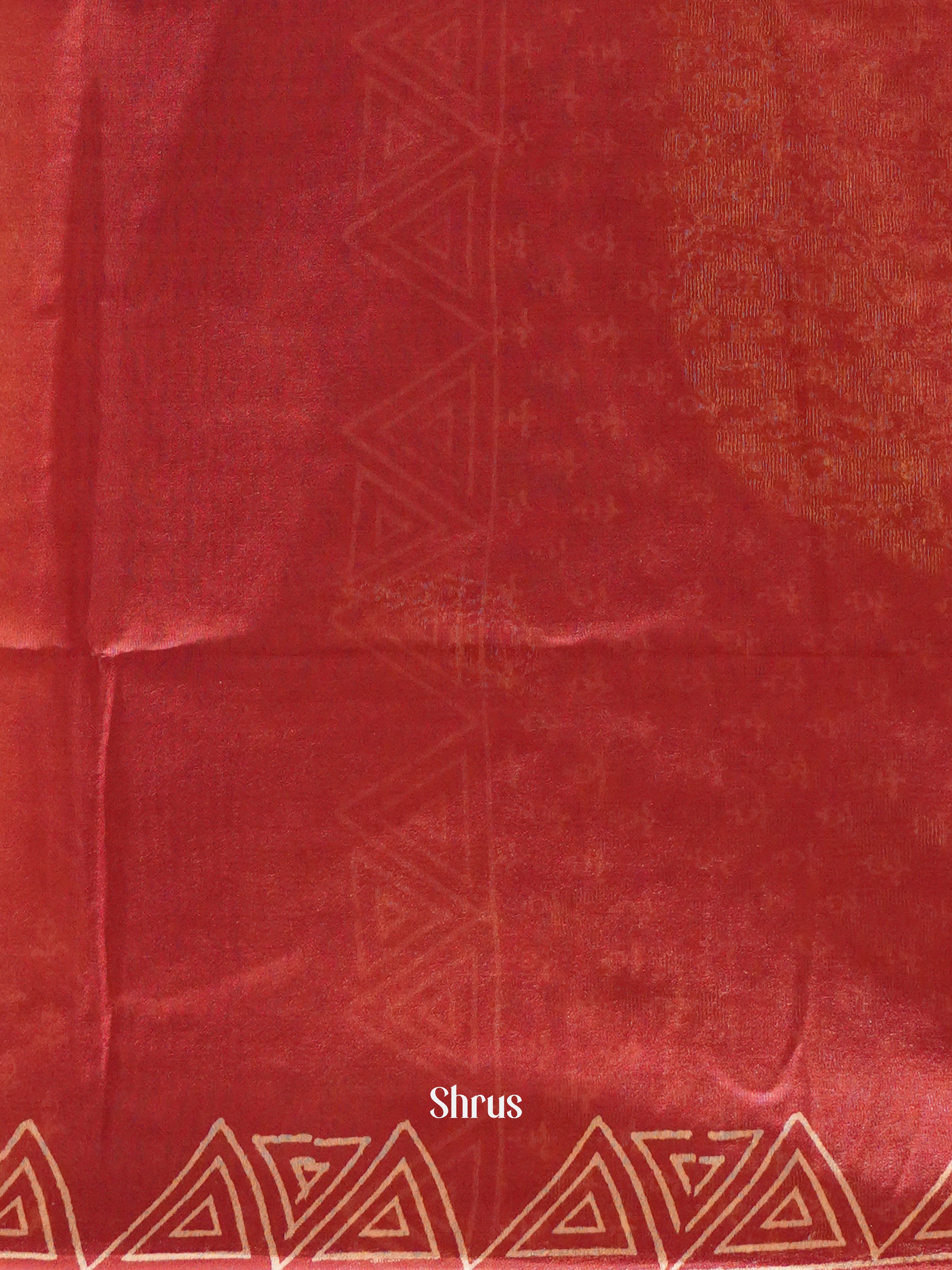 Pink & Red - Semi Tussar Saree - Shop on ShrusEternity.com