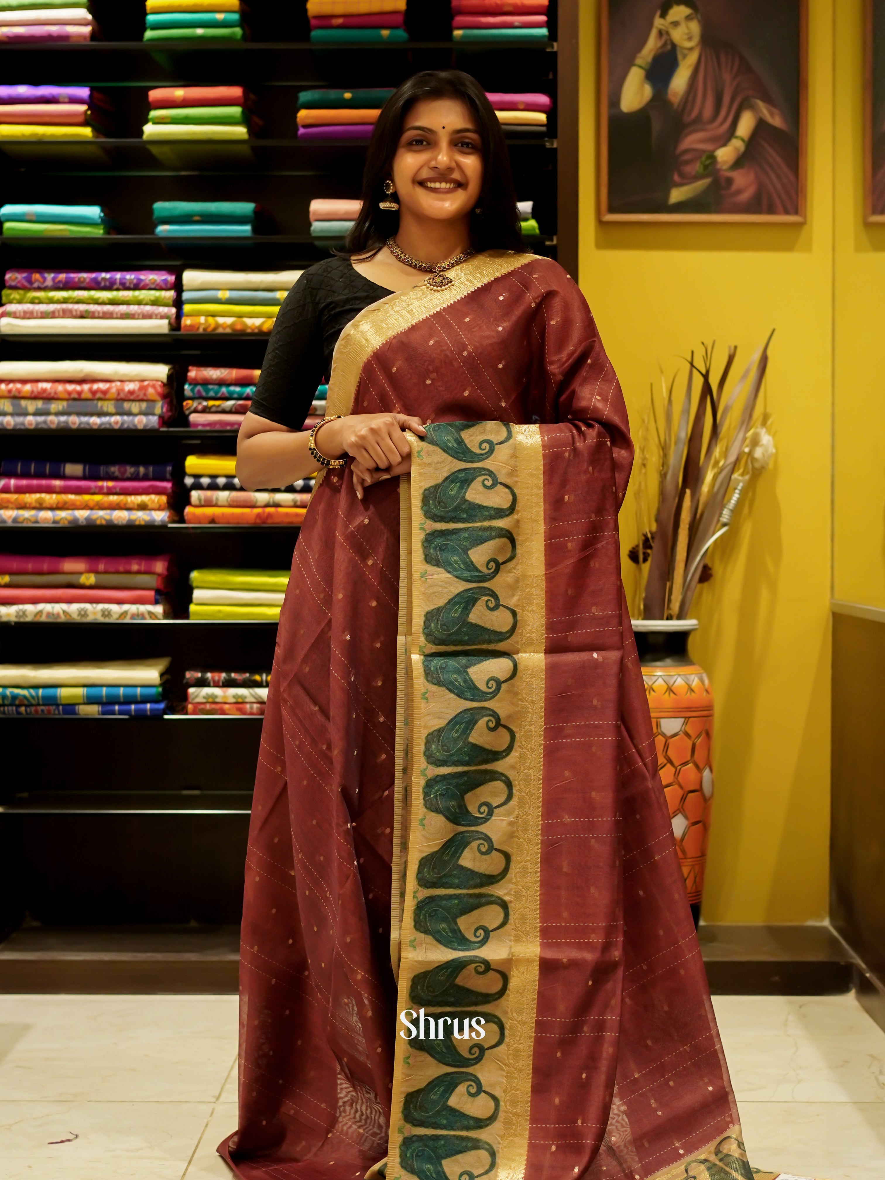 CES03338 - Semi Tussar Saree - Shop on ShrusEternity.com