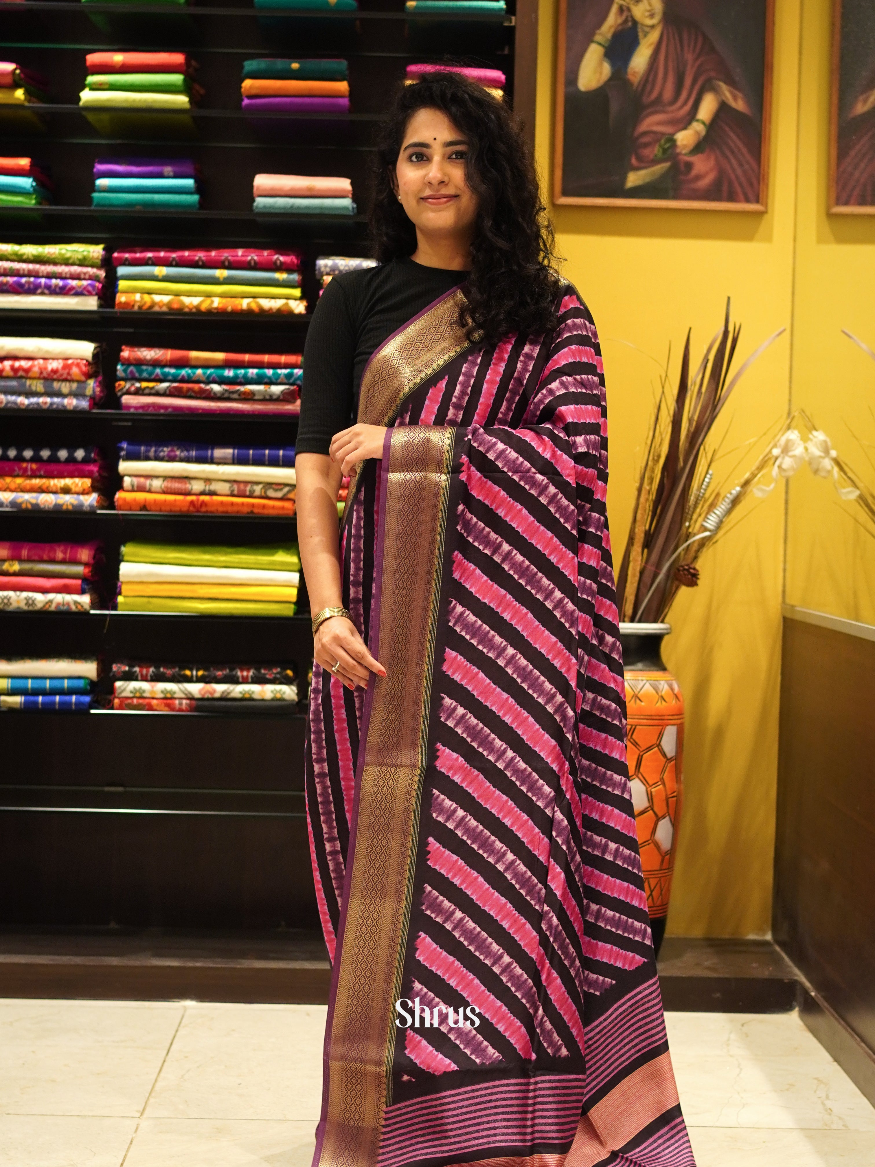 CES03429 - Semi Crepe Saree - Shop on ShrusEternity.com