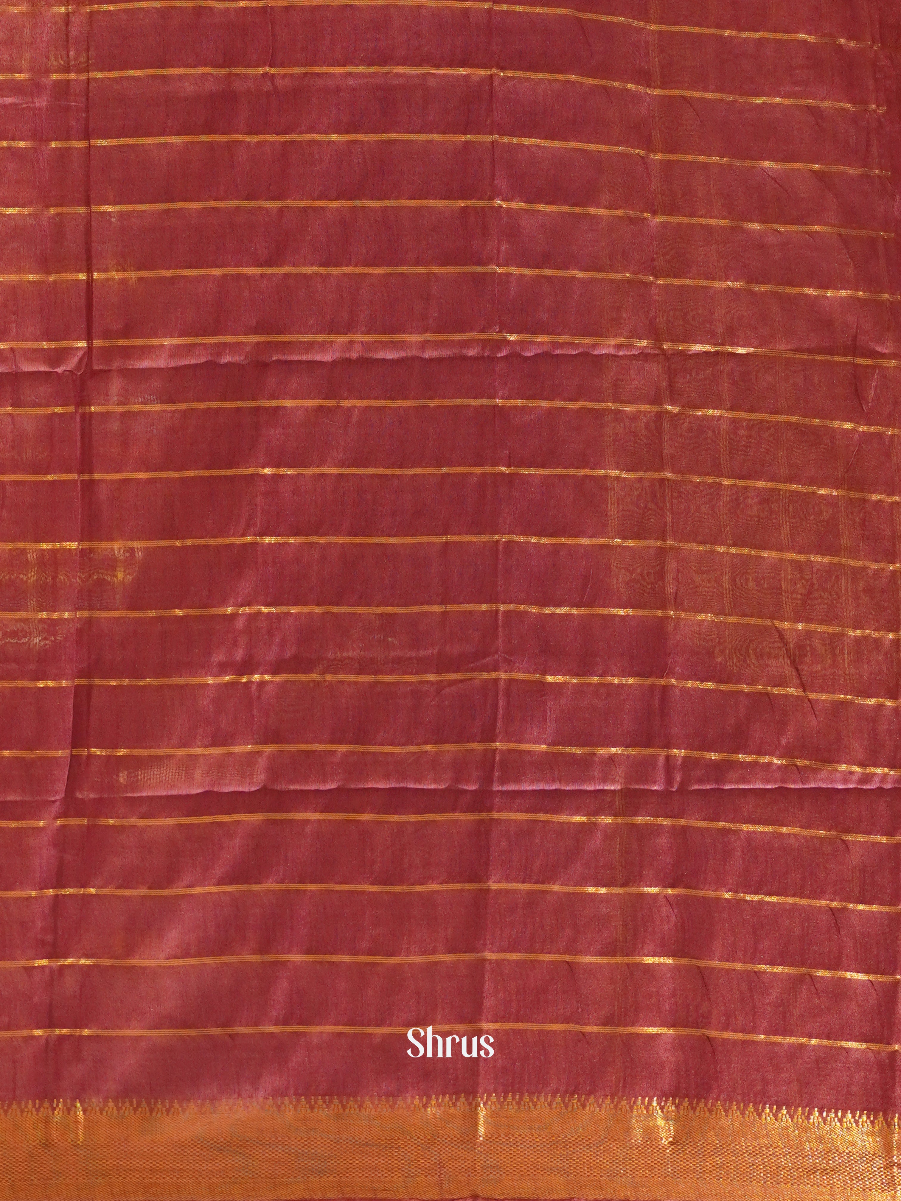 Arakku Maroon(Single Tone) - Semi Tussar Saree - Shop on ShrusEternity.com