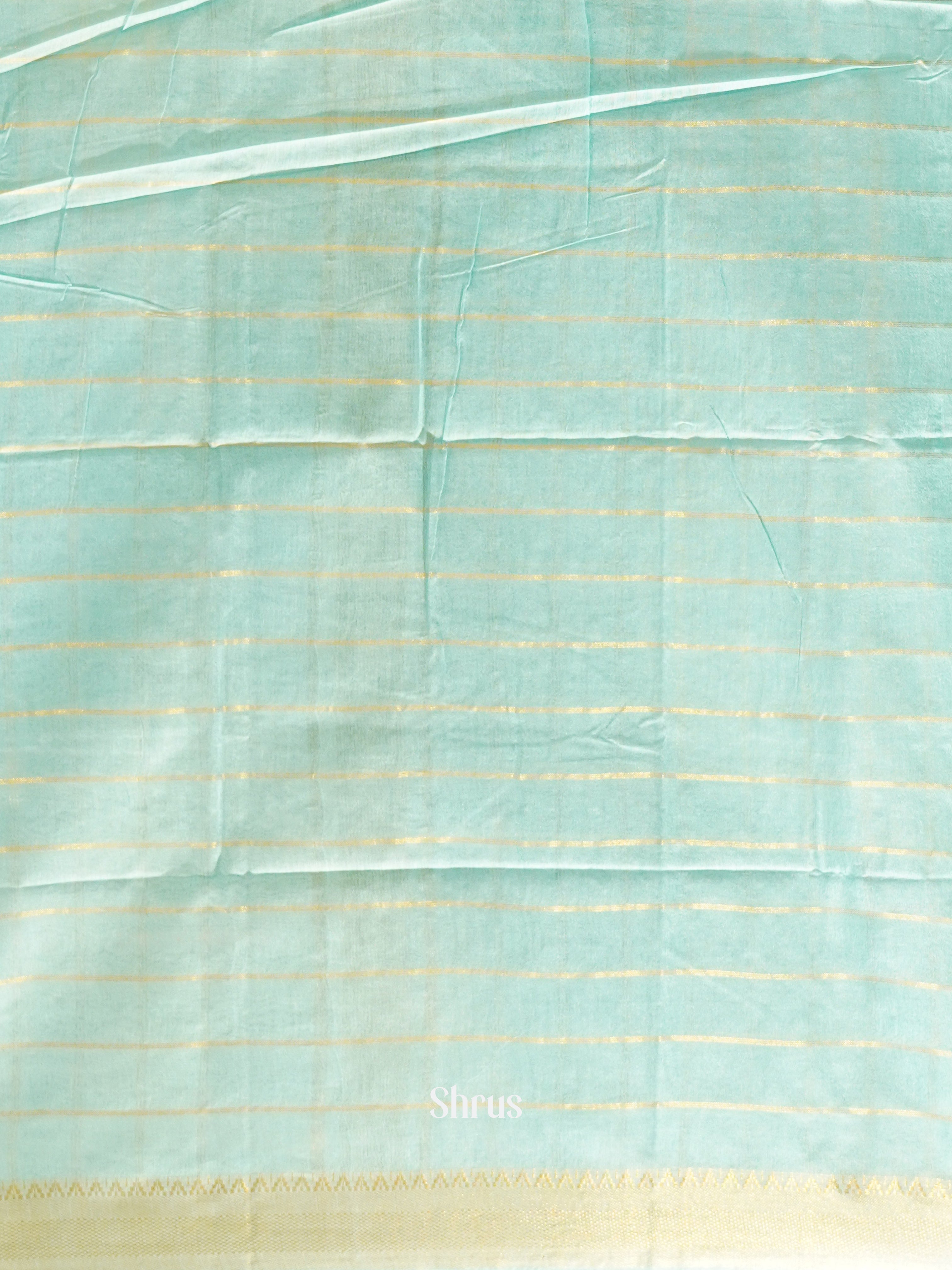 Ice Blue(Single tone)- Semi Tussar Saree - Shop on ShrusEternity.com