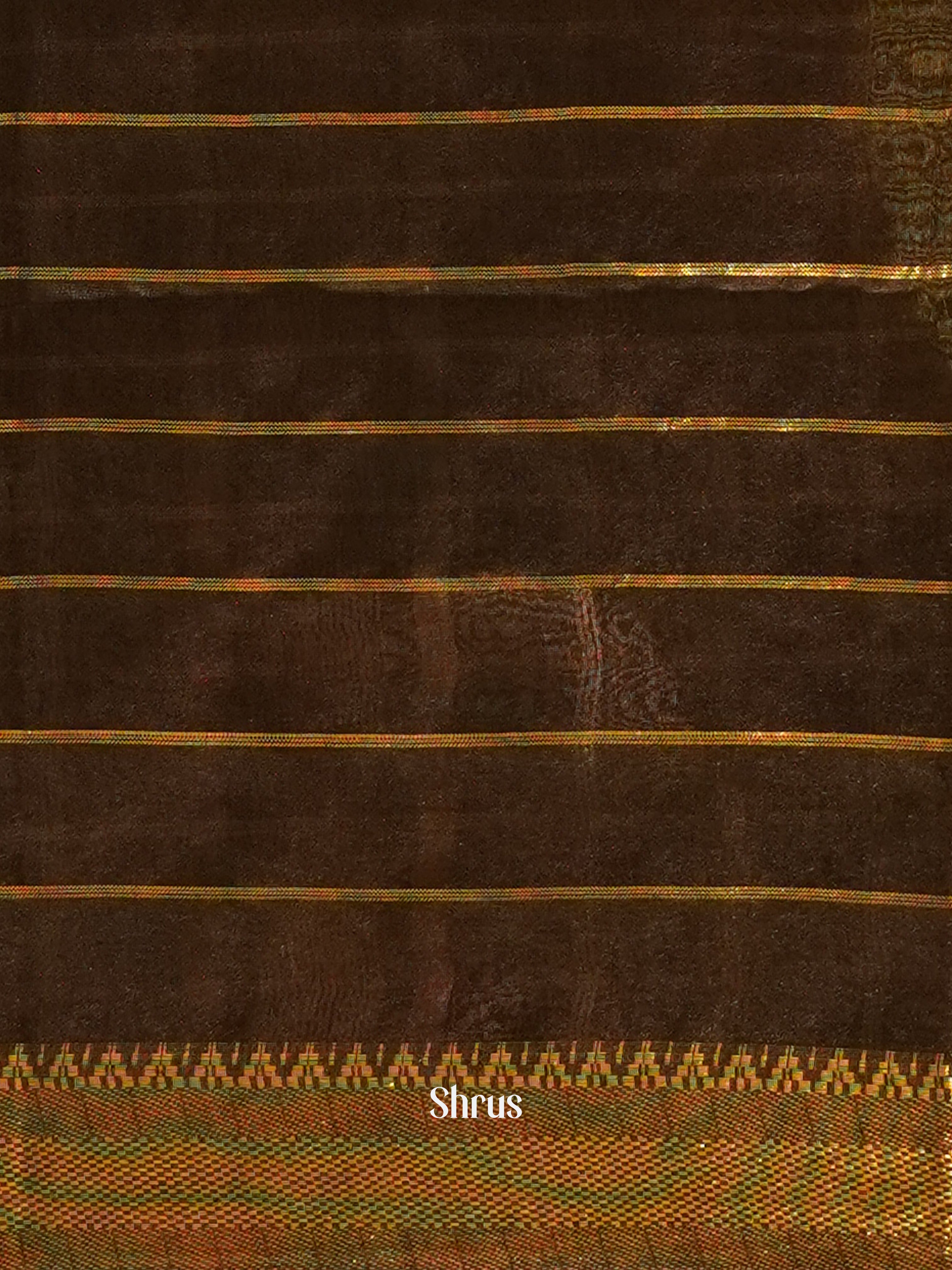 Brown(Single Tone) - Semi Tussar Saree - Shop on ShrusEternity.com