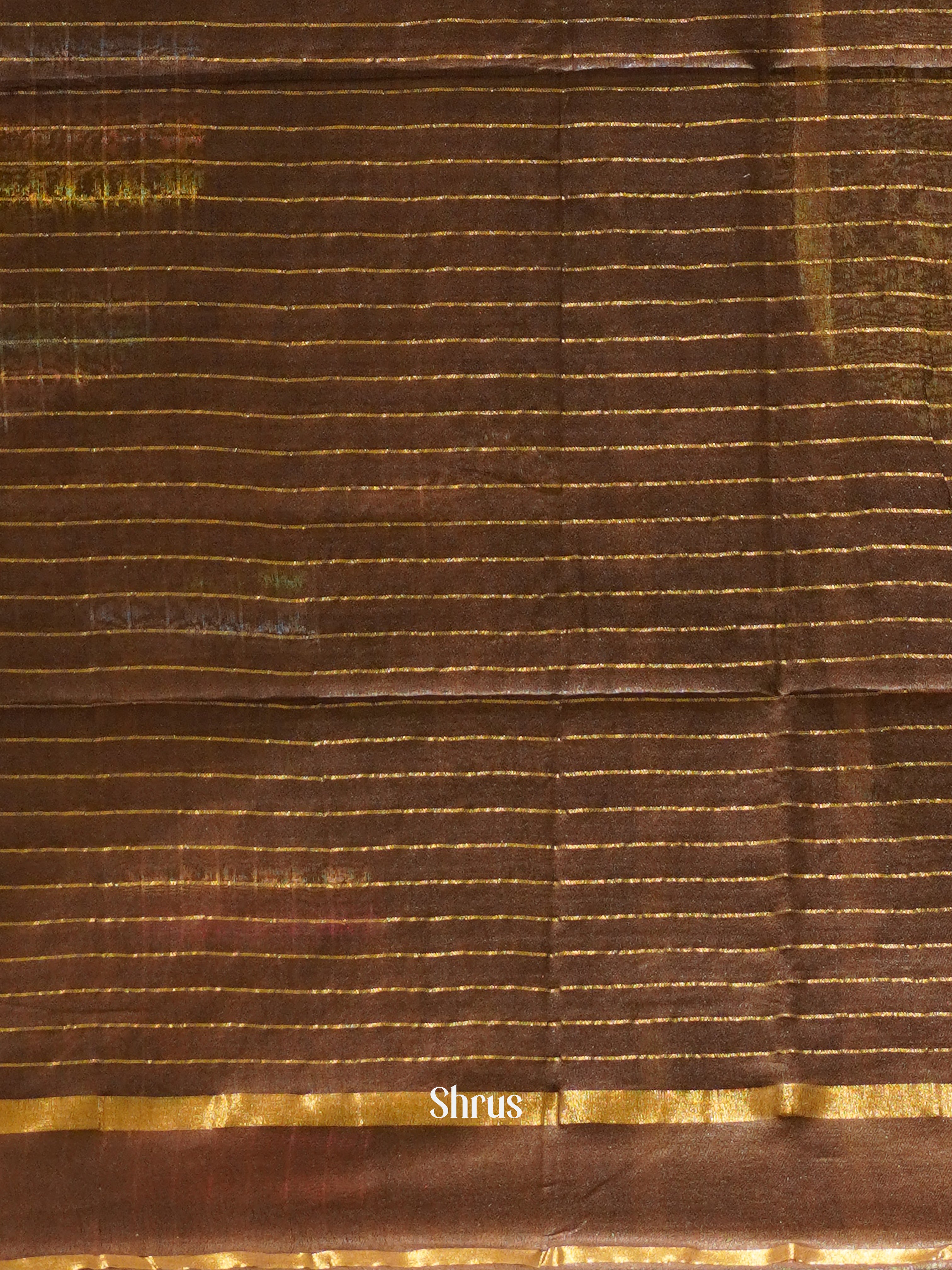 Brown(Single Tone) - Semi Tussar Saree - Shop on ShrusEternity.com