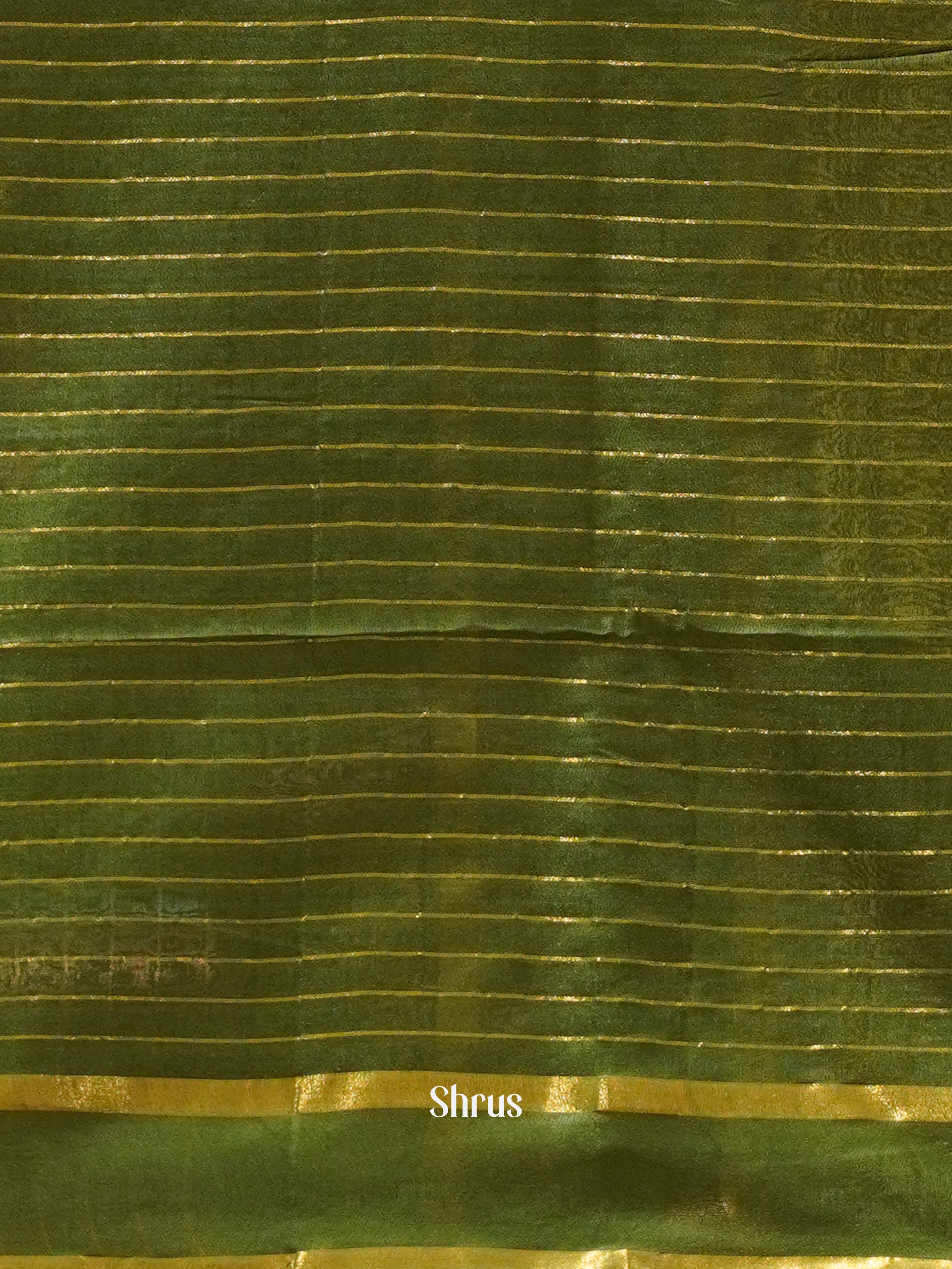 Green(Single Tone) - Semi Tussar Saree - Shop on ShrusEternity.com