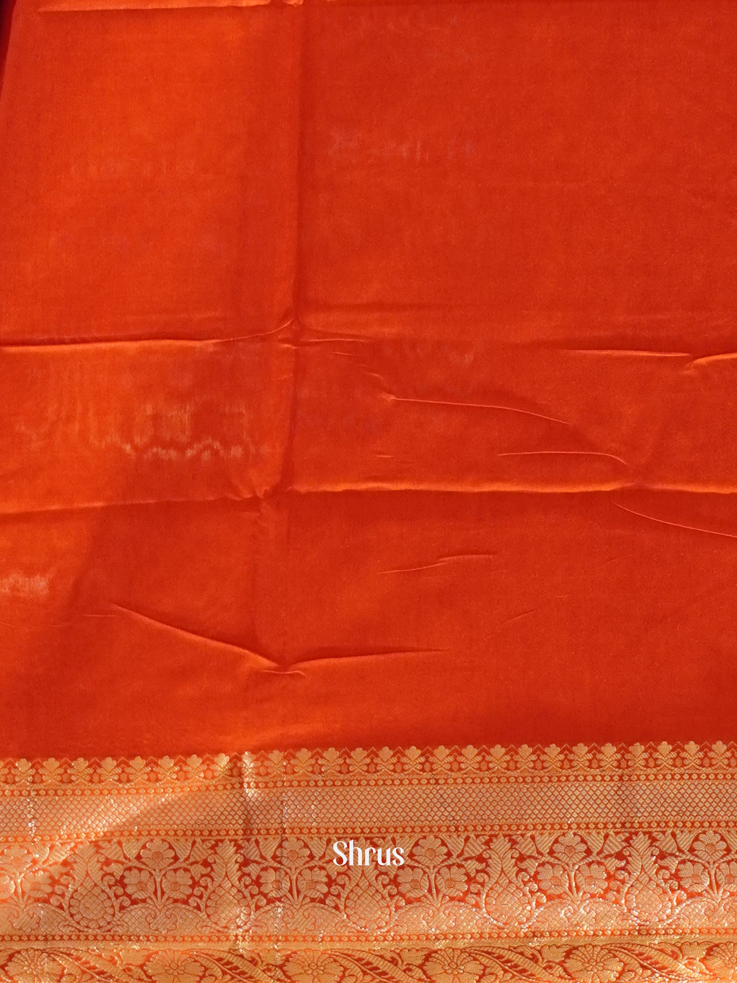 Red (Single Tone)- Semi Tussar saree - Shop on ShrusEternity.com