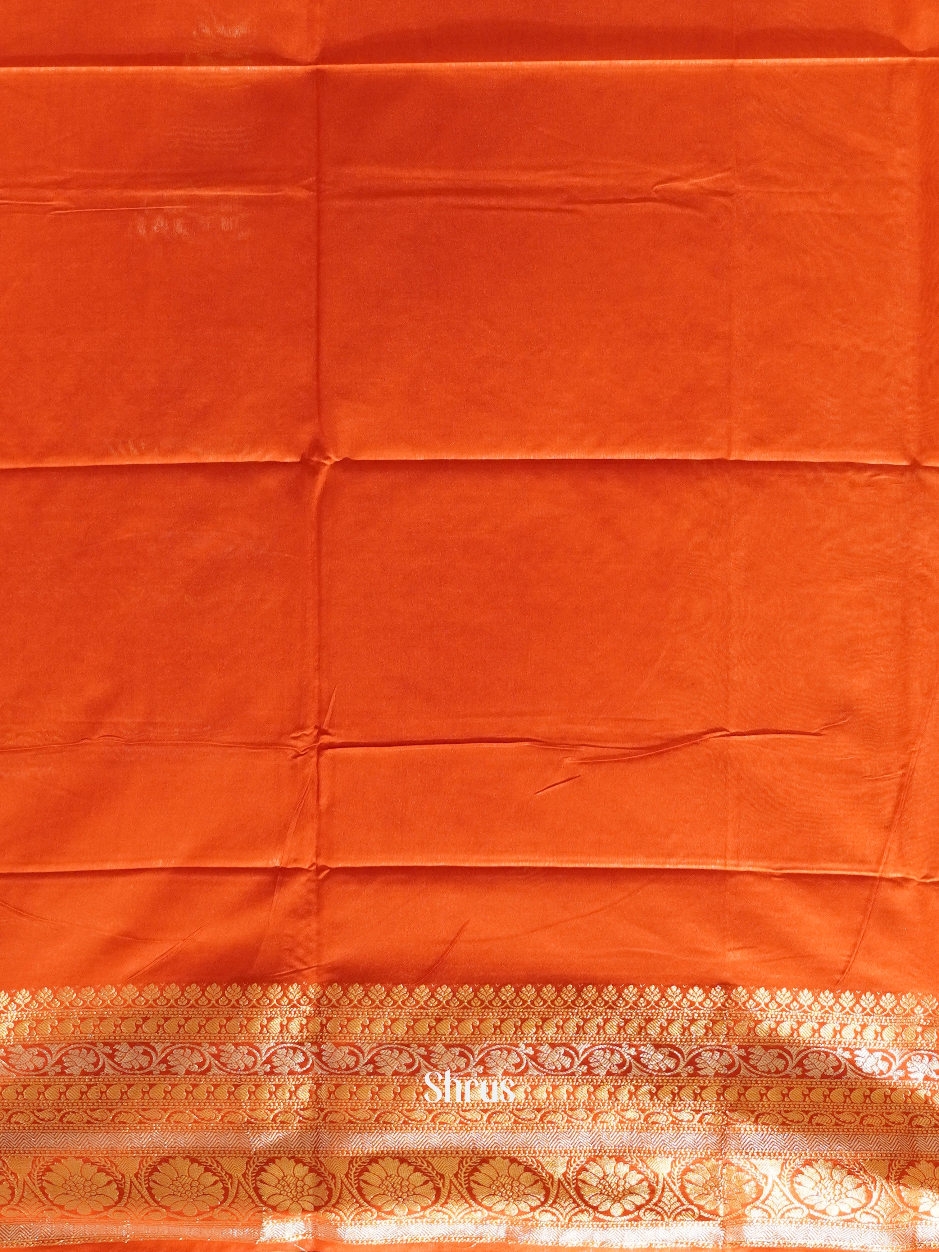 Red(Single Tone) -Semi Tussar Saree - Shop on ShrusEternity.com