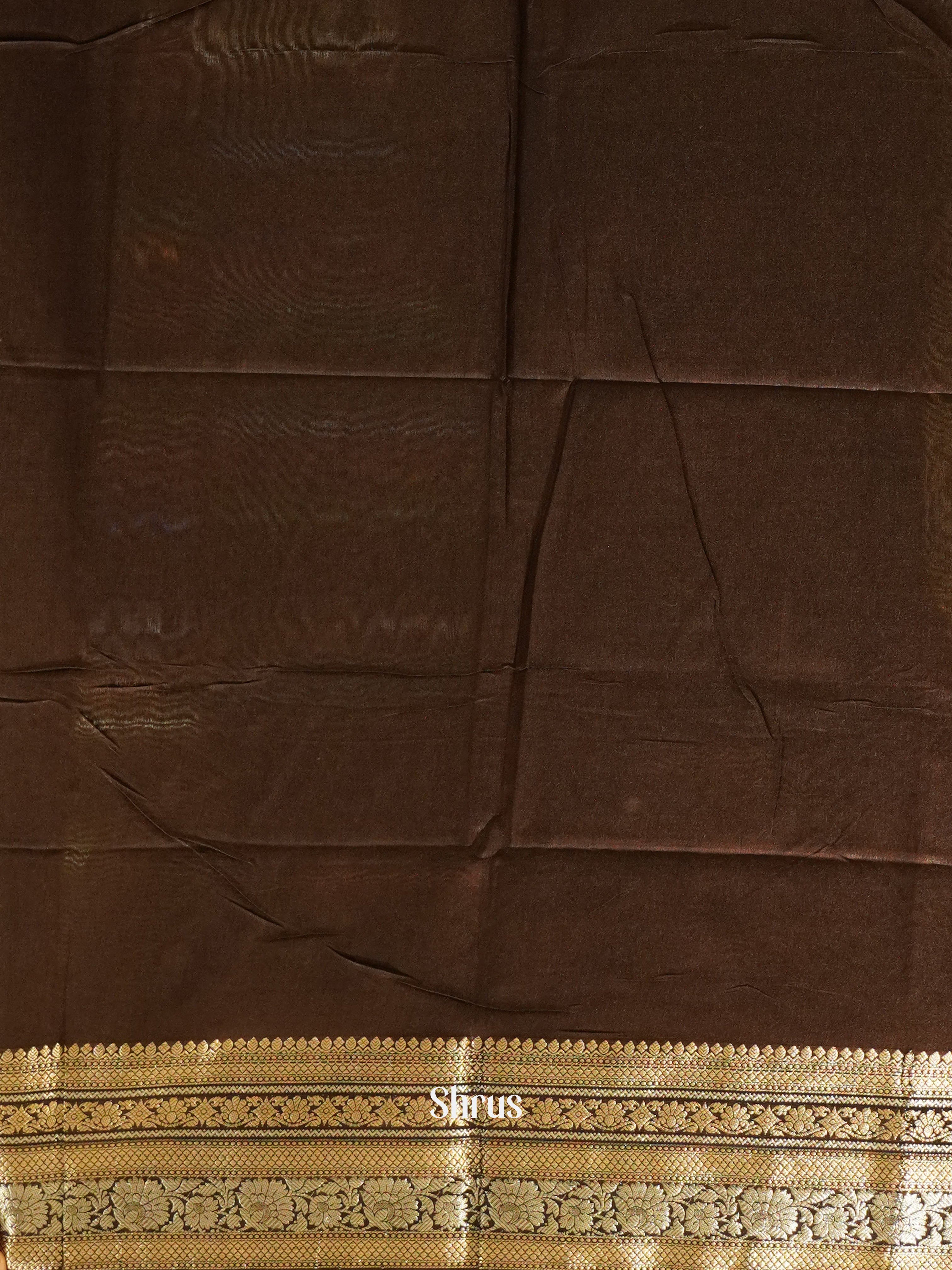 Brown (Single Tone)- Semi Tussar Saree - Shop on ShrusEternity.com