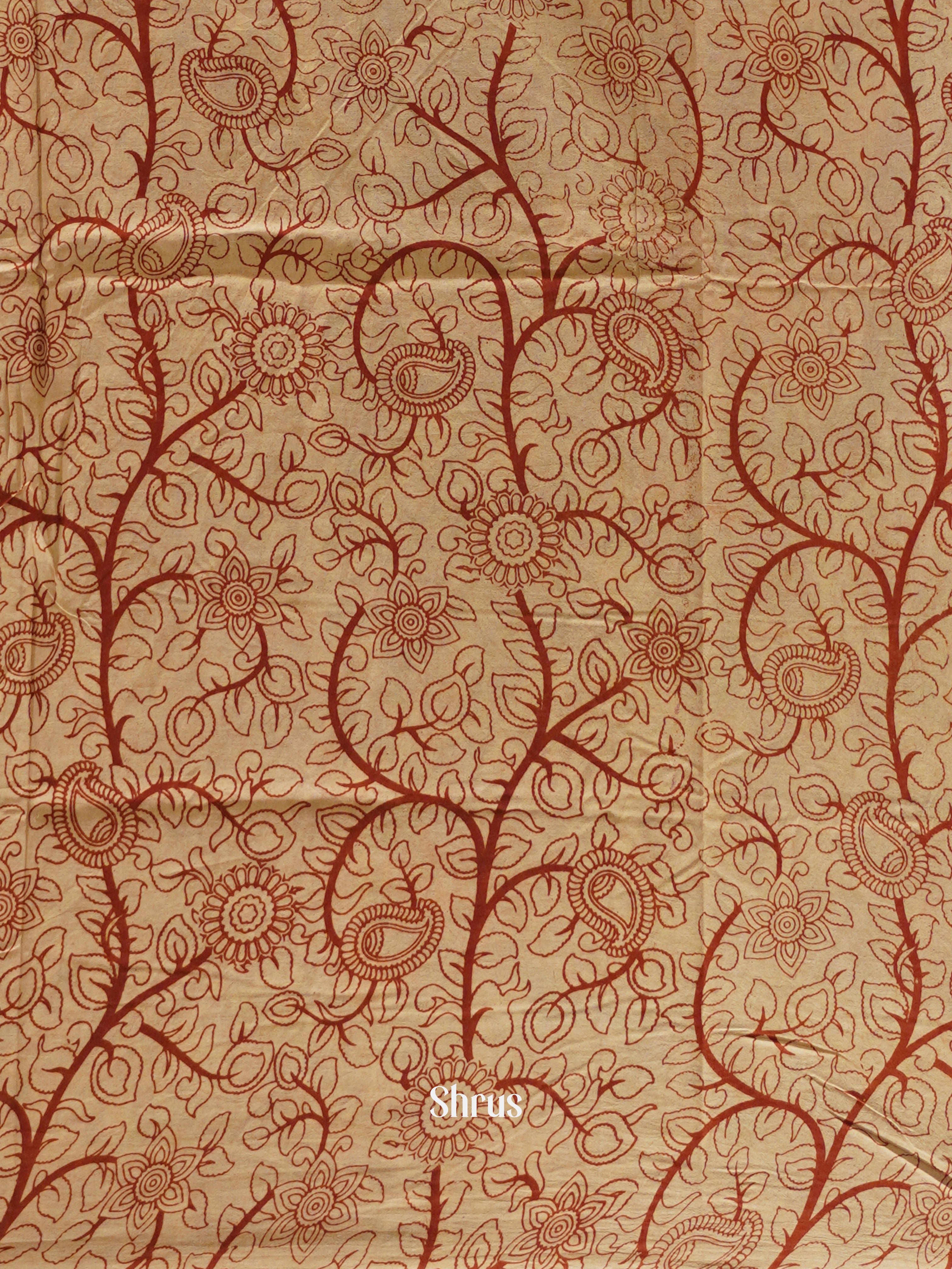 CES04105 - Kalamkari cotton Saree - Shop on ShrusEternity.com