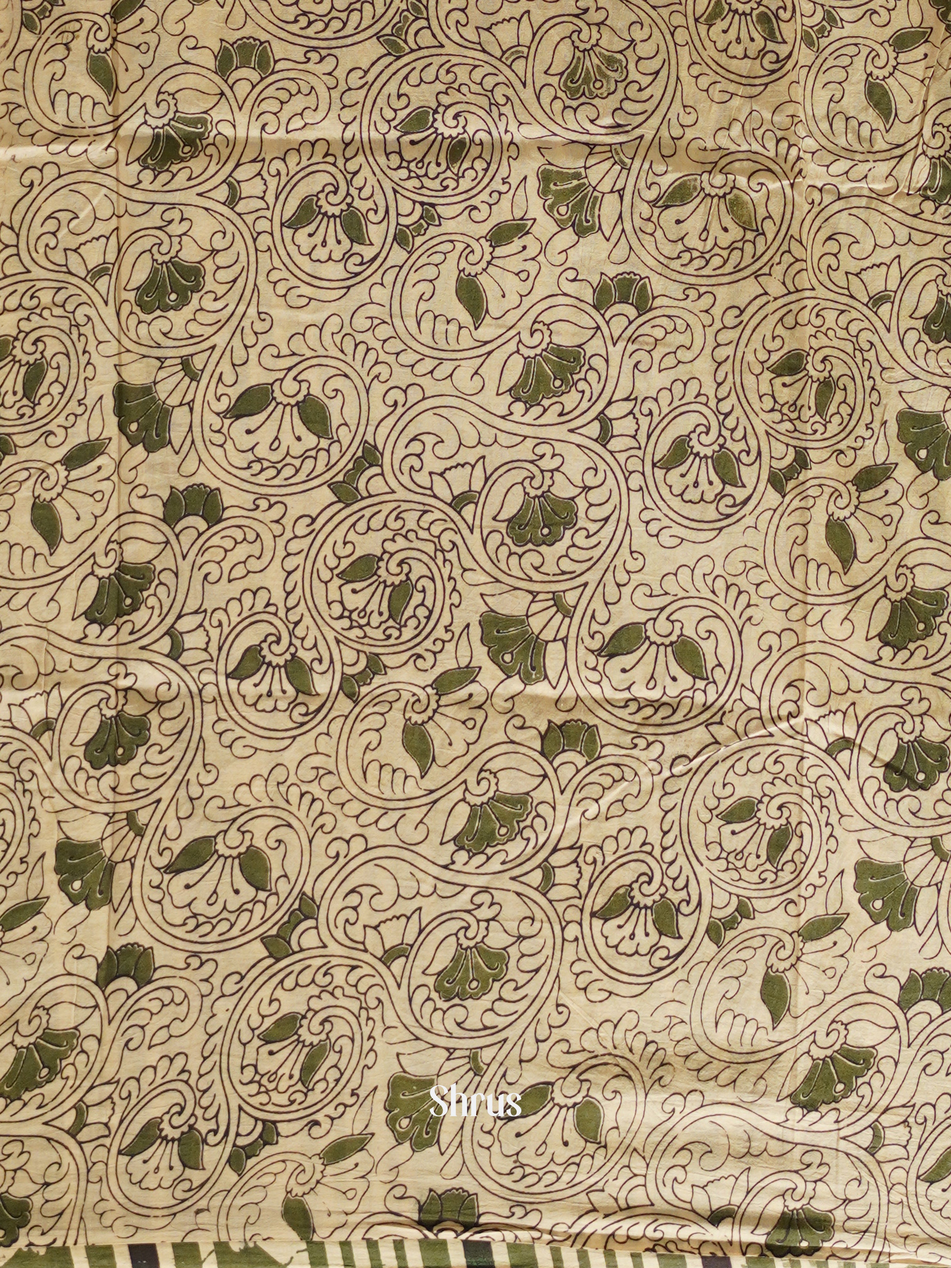 CES04124 - Kalamkari cotton Saree - Shop on ShrusEternity.com