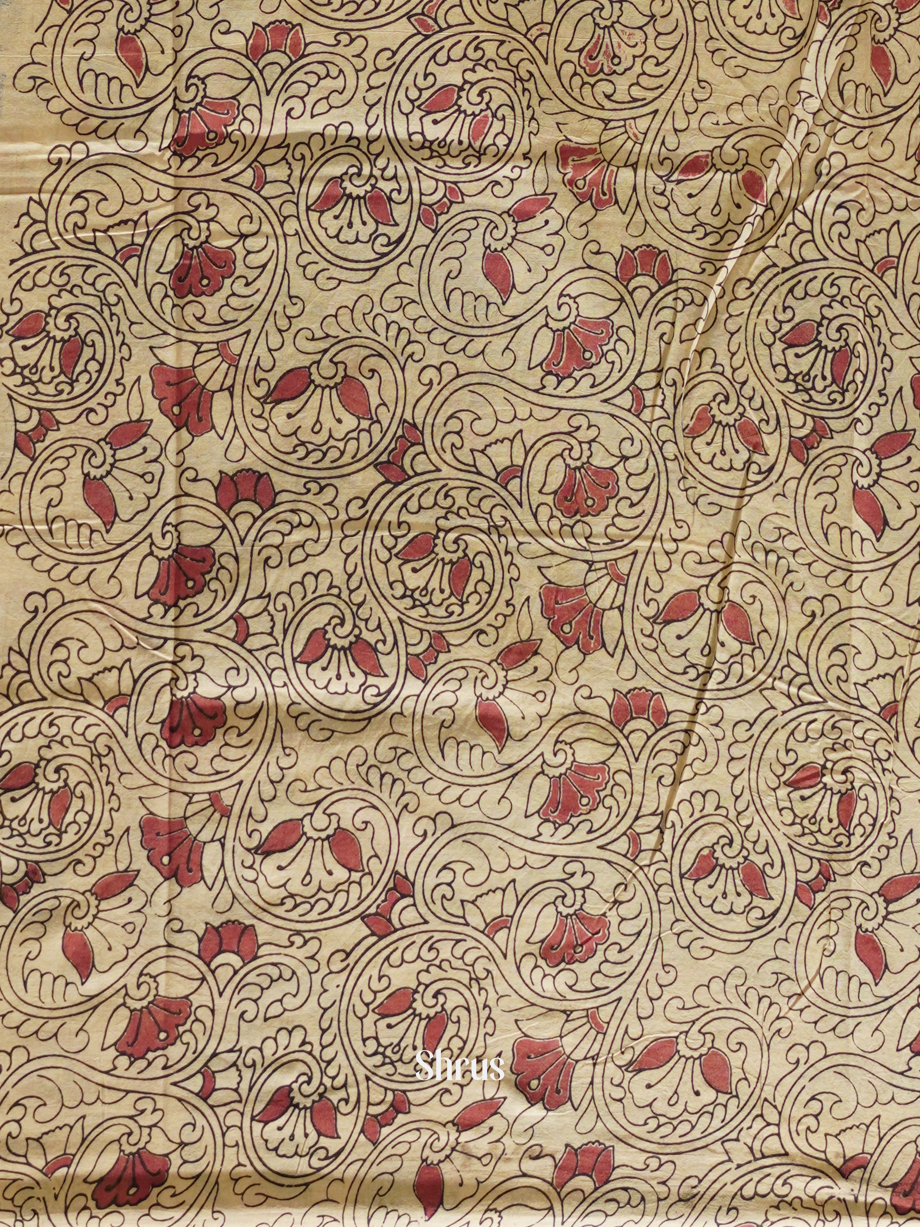 CES04134 - Kalamkari cotton Saree - Shop on ShrusEternity.com