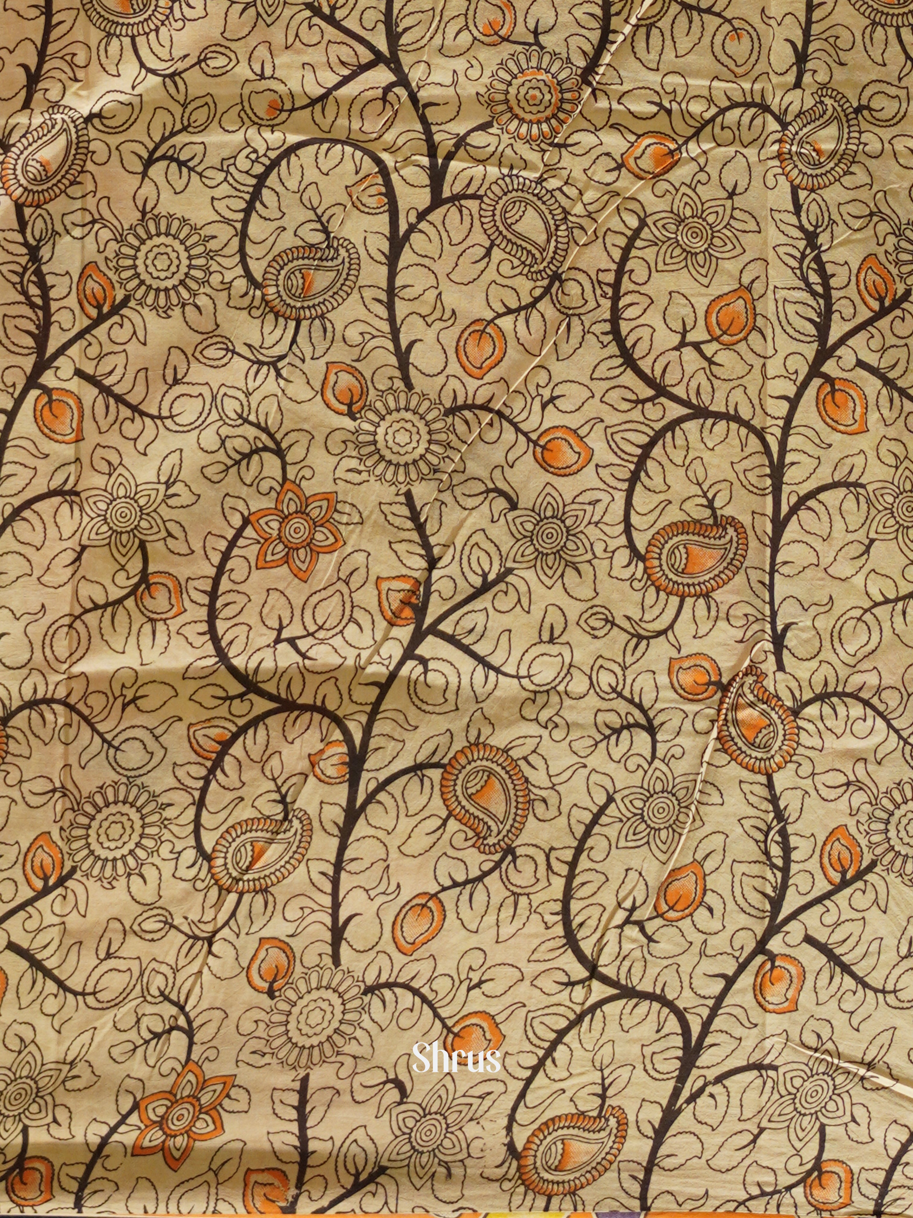 CES04136 - Kalamkari cotton Saree - Shop on ShrusEternity.com