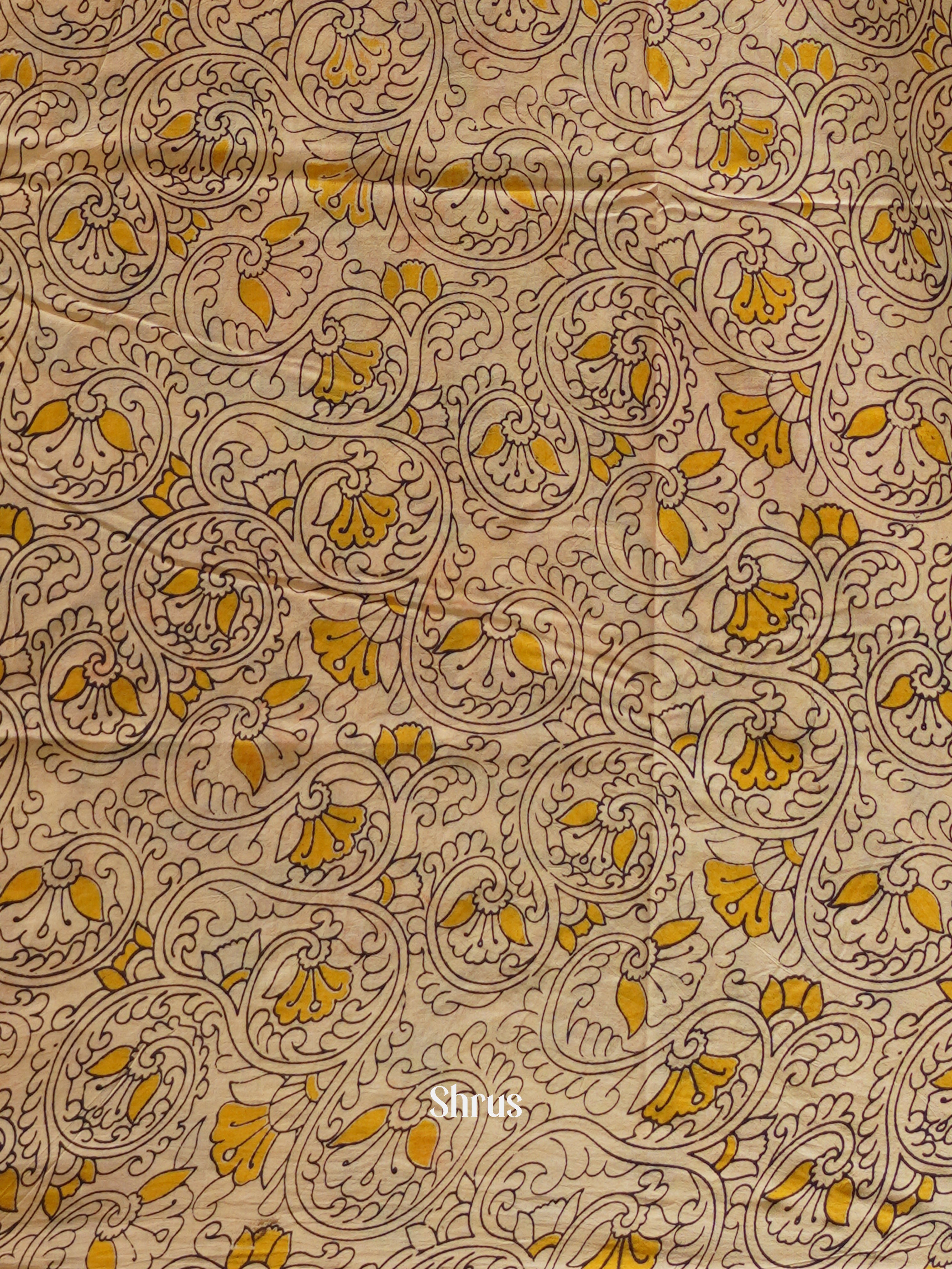 CES04139 - Kalamkari cotton Saree - Shop on ShrusEternity.com