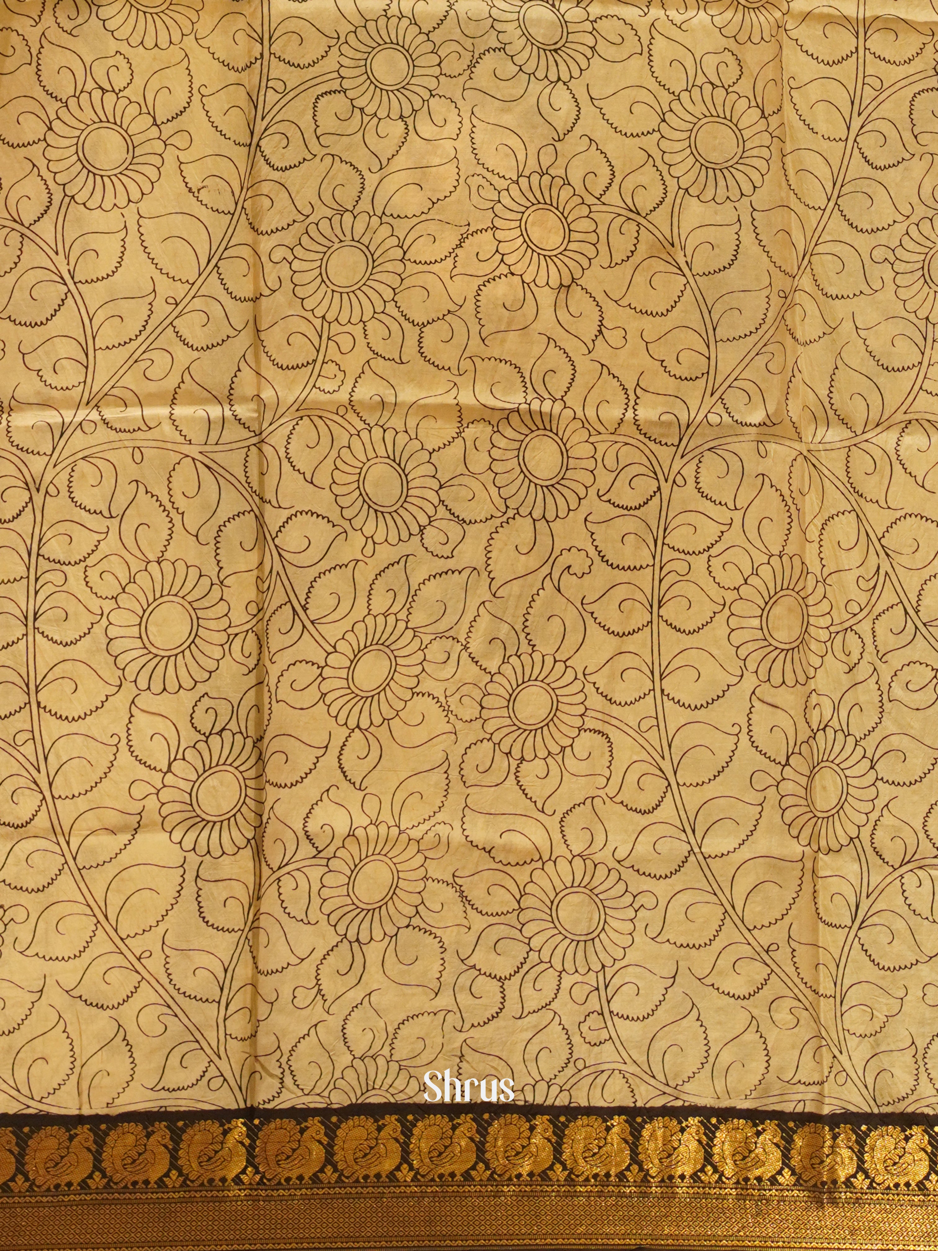 Black & Beige - Chennur-kalamkari - Shop on ShrusEternity.com