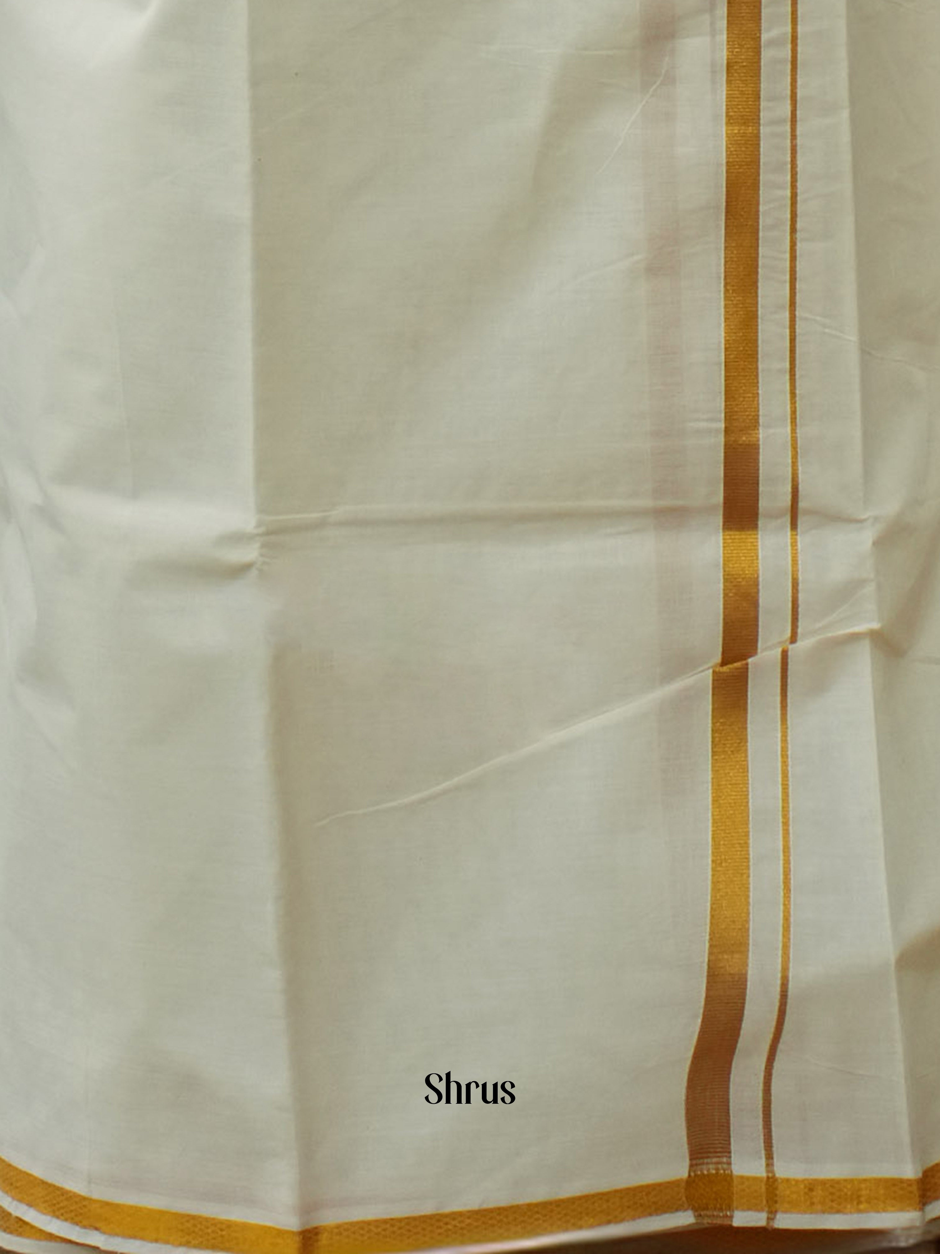 White & Gold - Dhoti - Shop on ShrusEternity.com