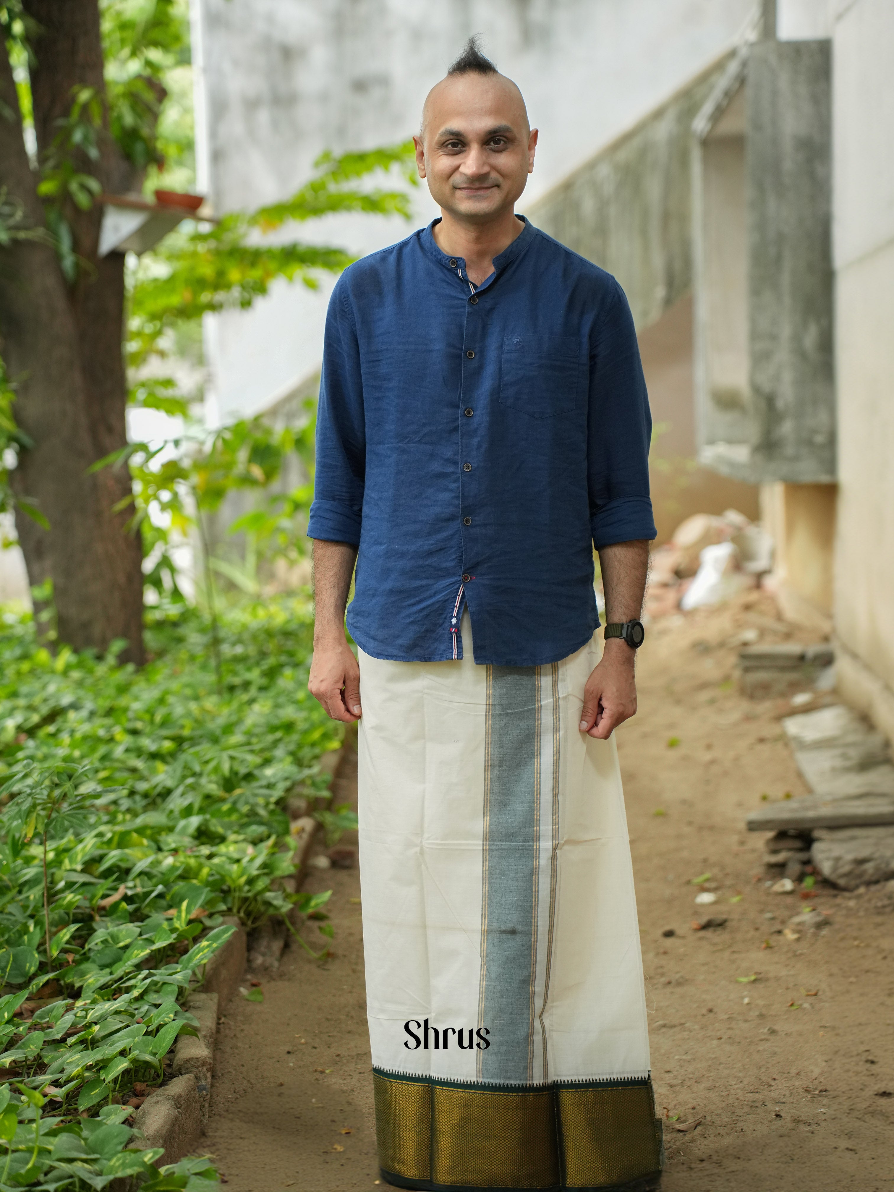 White & Green - Dhoti White & Green - Dhoti