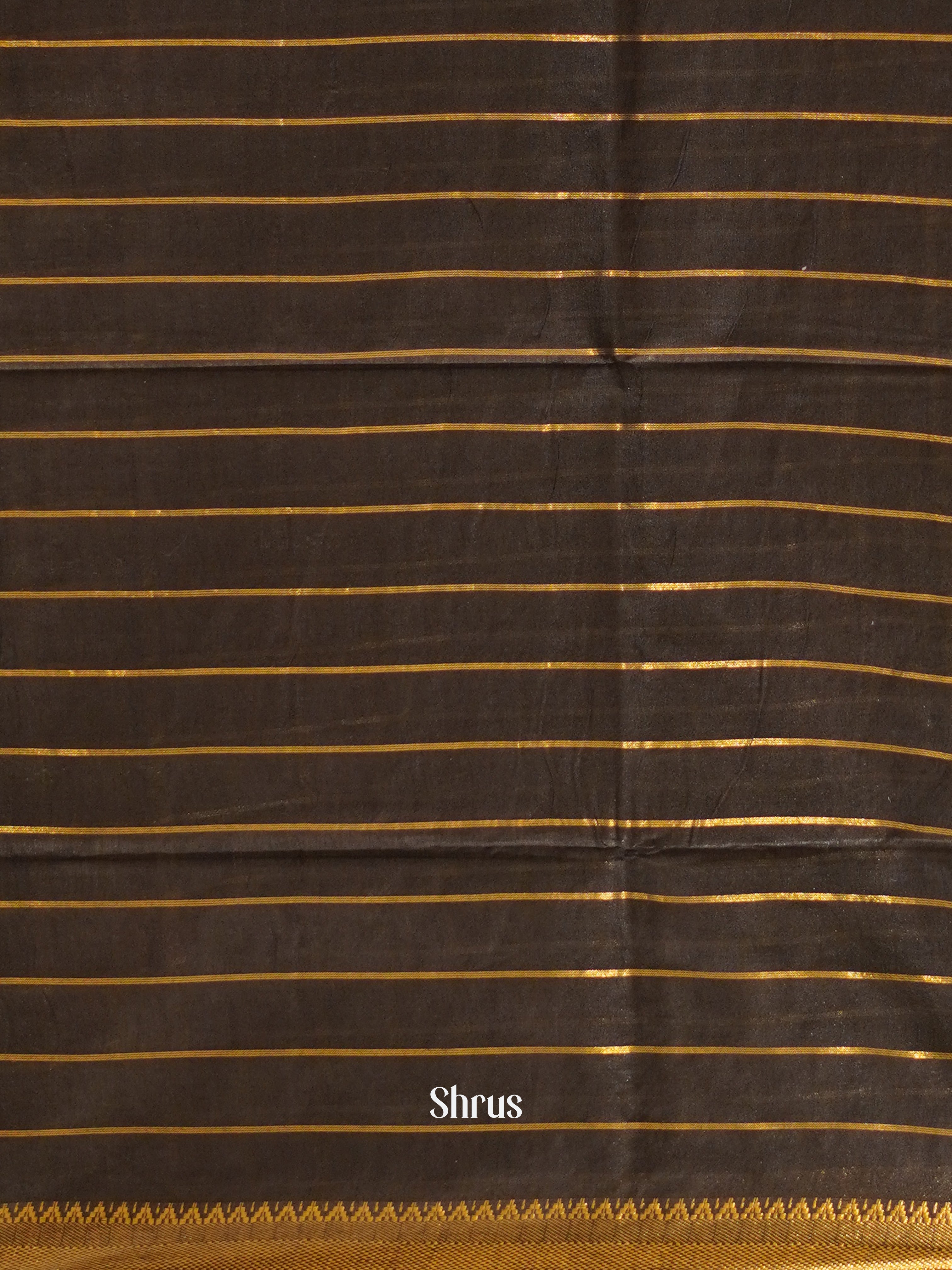 Dark Brown(Single Tone) - Semi Tussar Saree - Shop on ShrusEternity.com