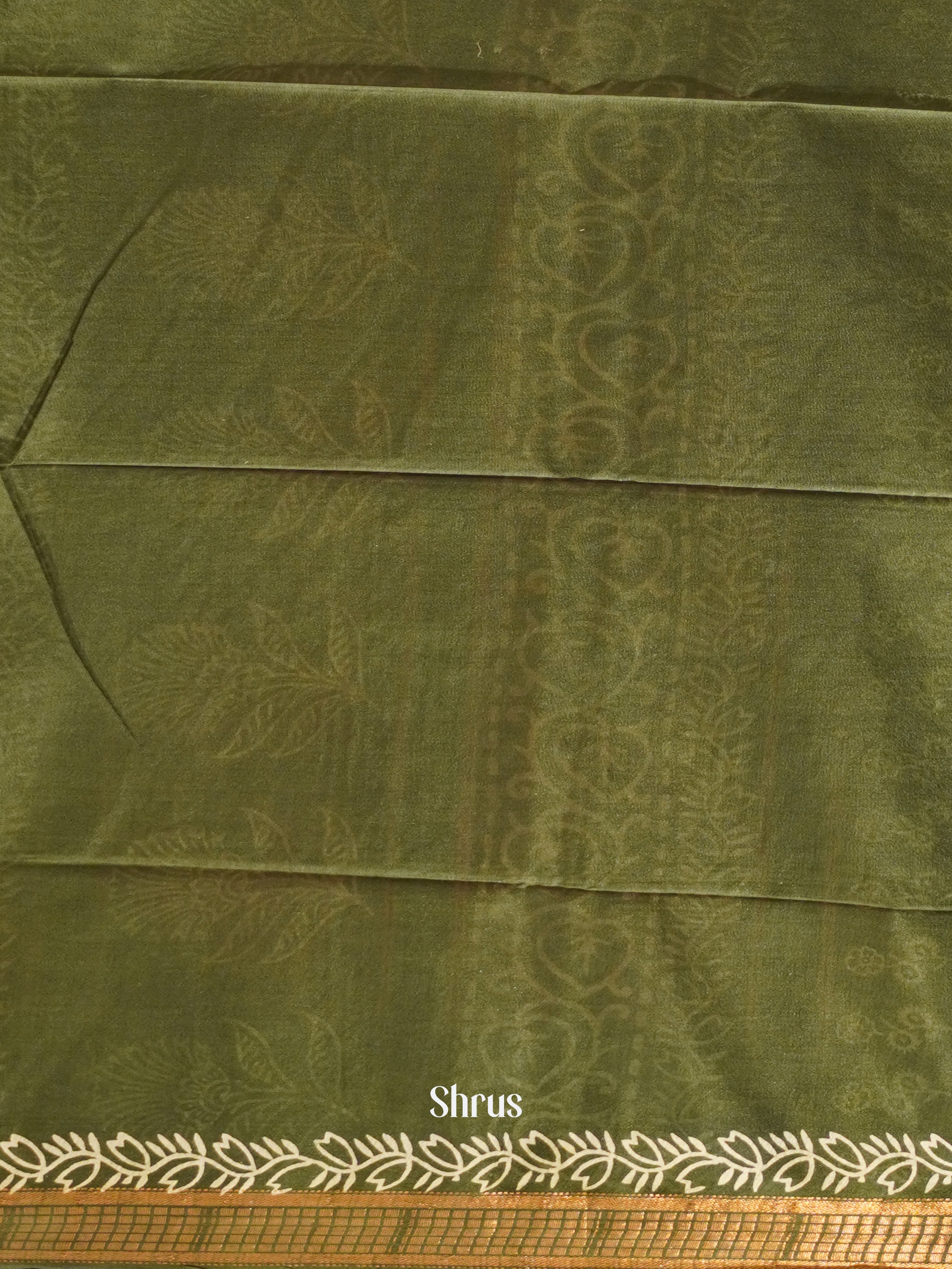 Pink & Green - Semi Tussar Saree - Shop on ShrusEternity.com