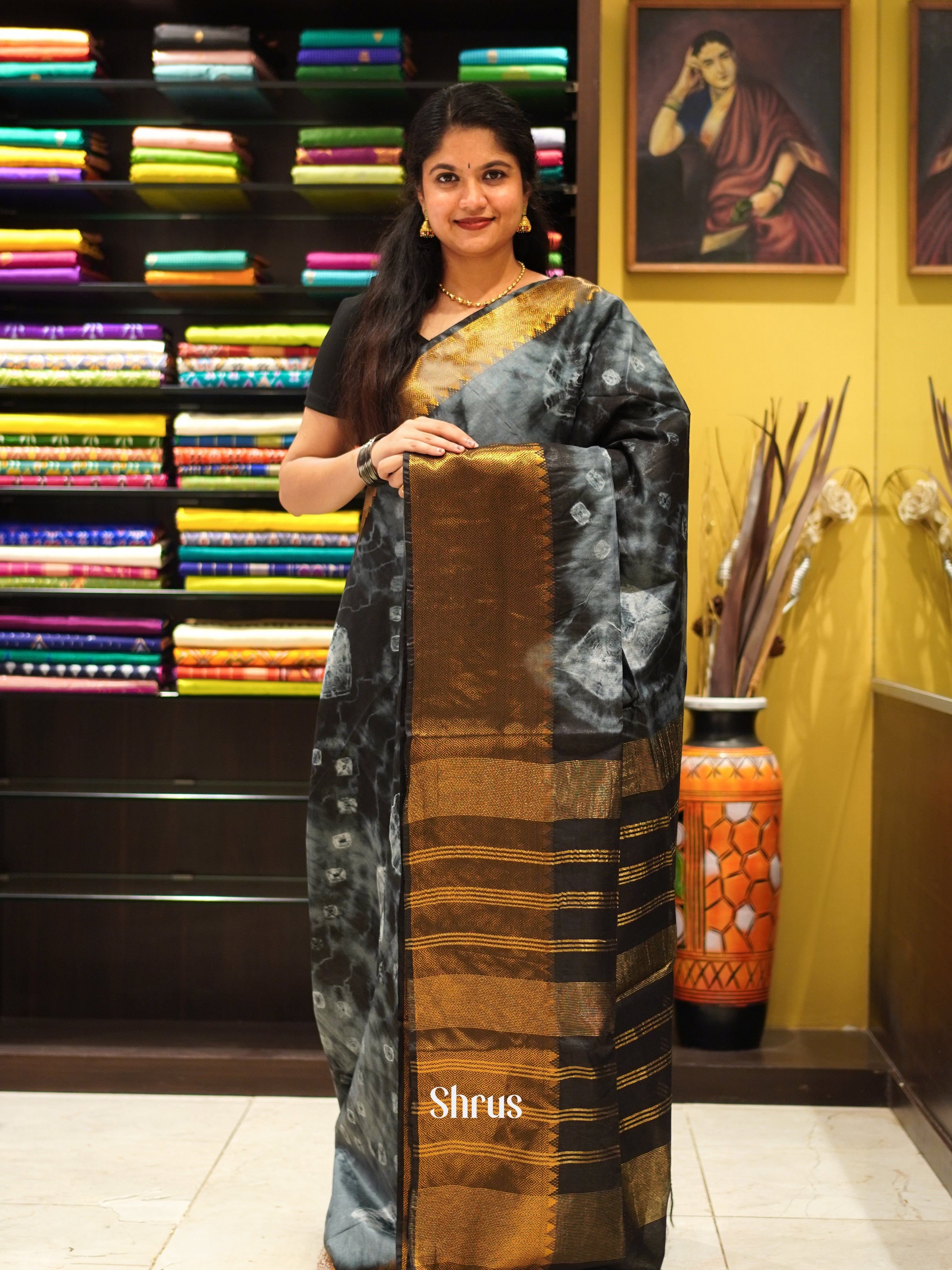 CES04309 - Shibori Saree - Shop on ShrusEternity.com