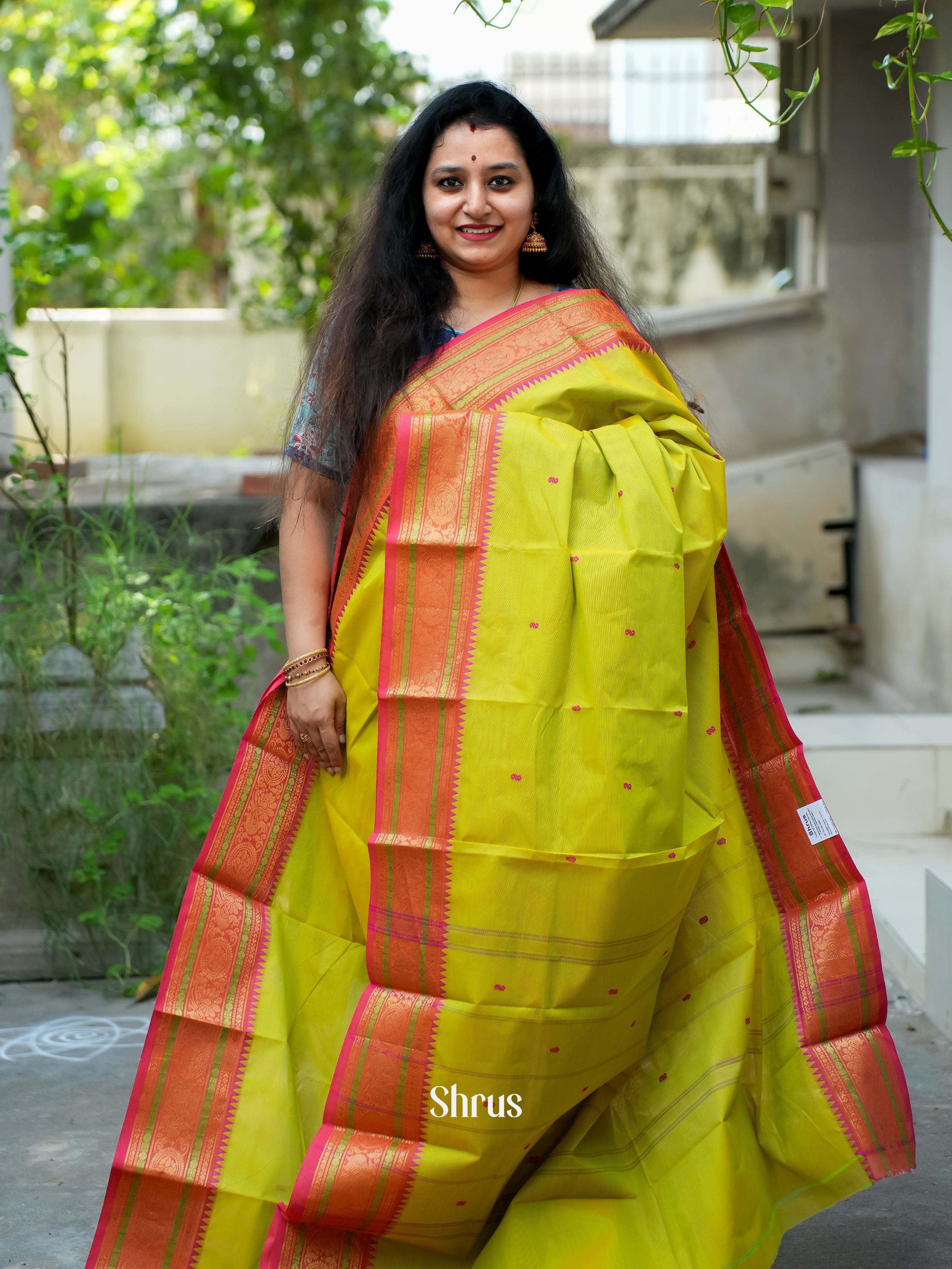 Green & Pink - Chettinad Cotton Saree - Shop on ShrusEternity.com