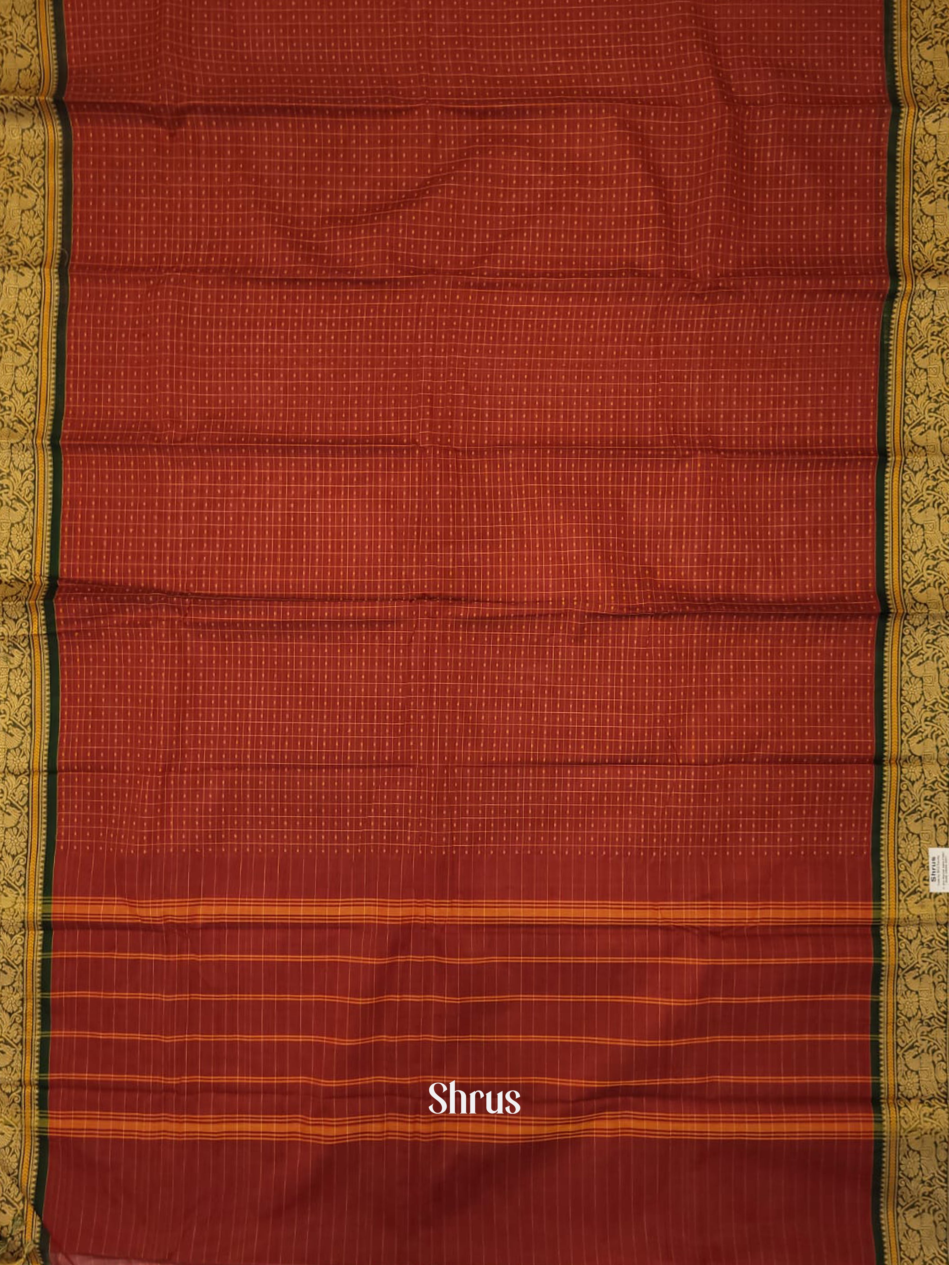 Red & Green - Chettinad Cotton Saree