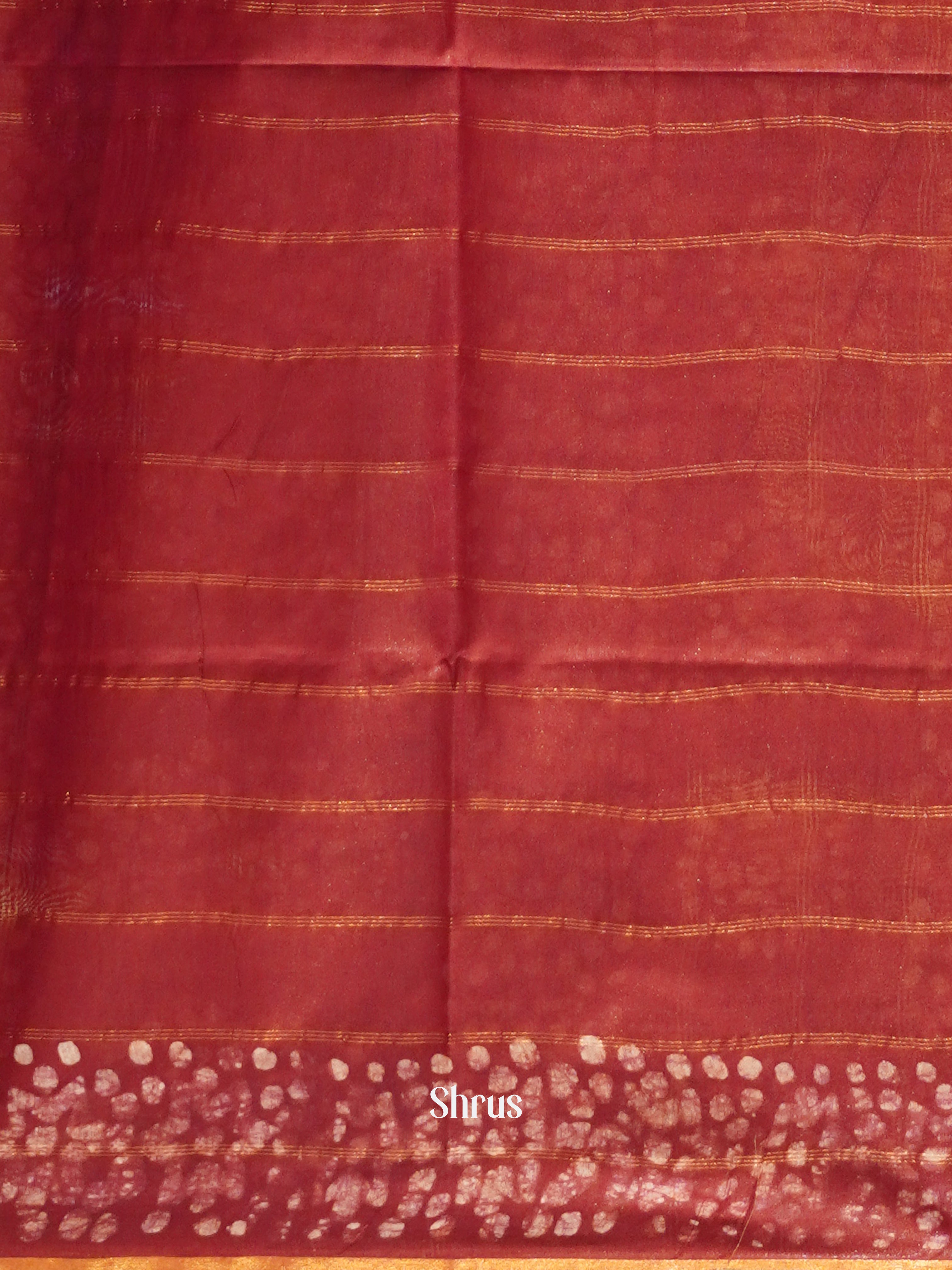 Orange & Red - Bhatik Saree - Shop on ShrusEternity.com