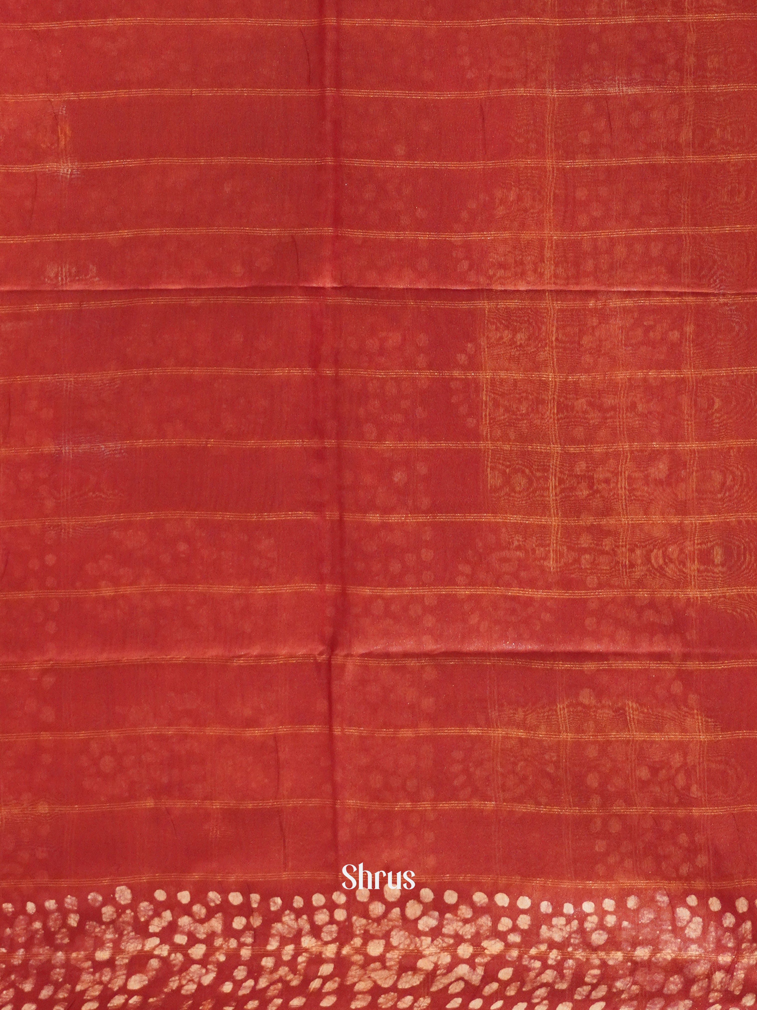 Orange & Red - Bhatik Saree - Shop on ShrusEternity.com