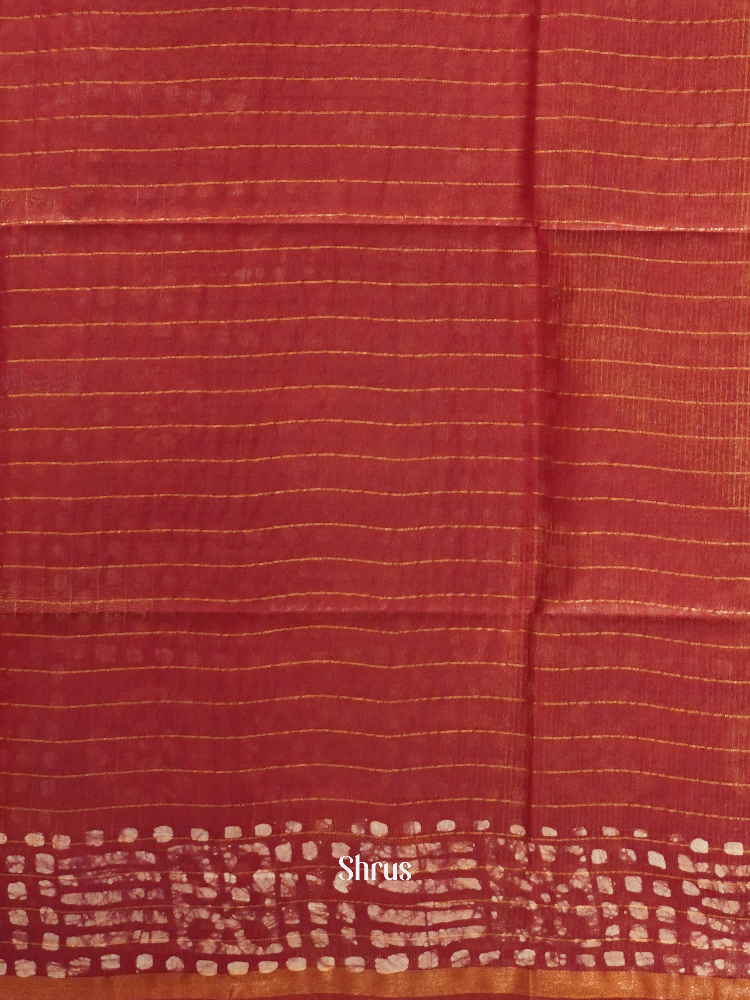 Orange & Red - Bhatik Saree - Shop on ShrusEternity.com