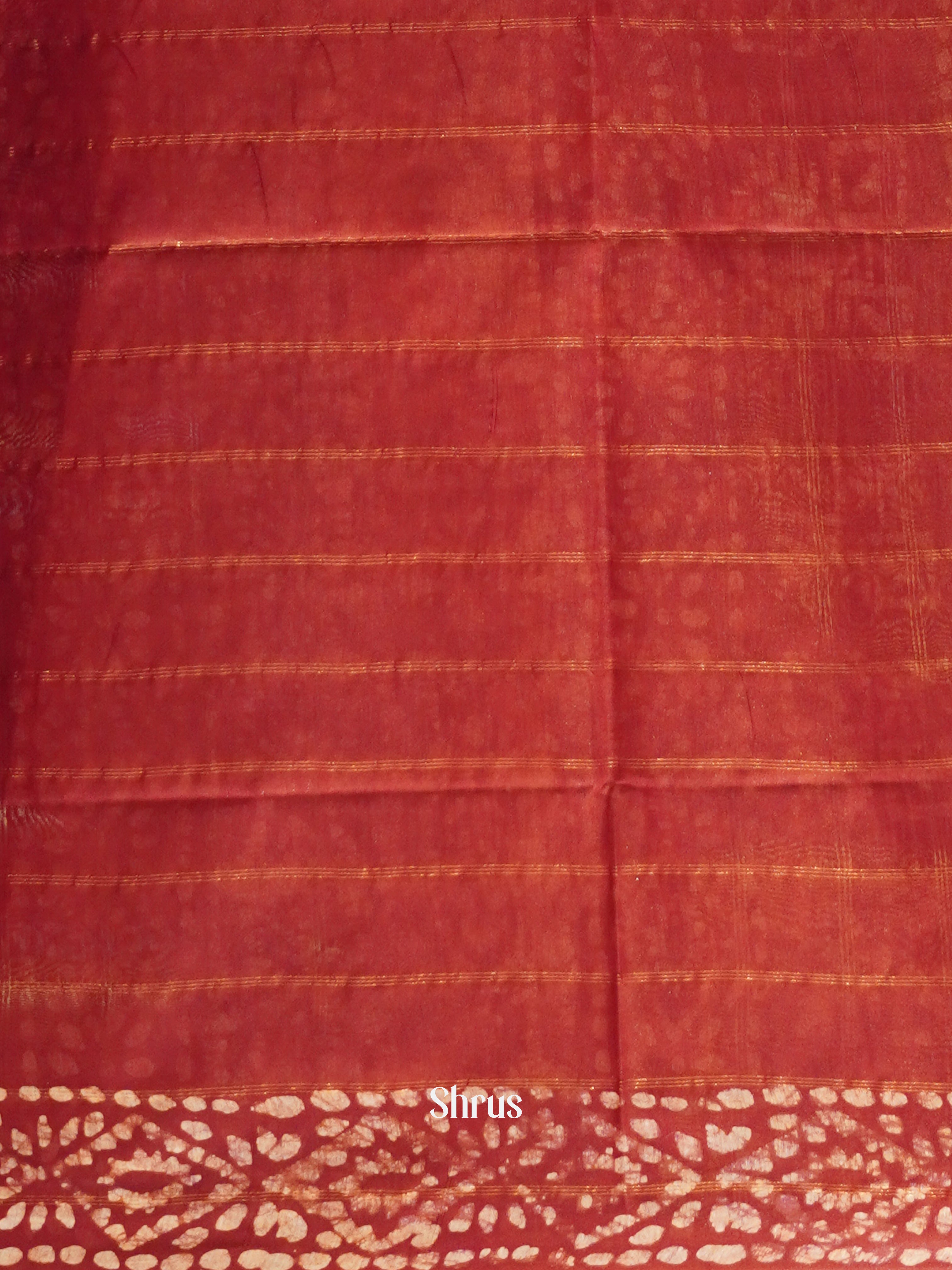 Orange & Red - Bhatik Saree - Shop on ShrusEternity.com