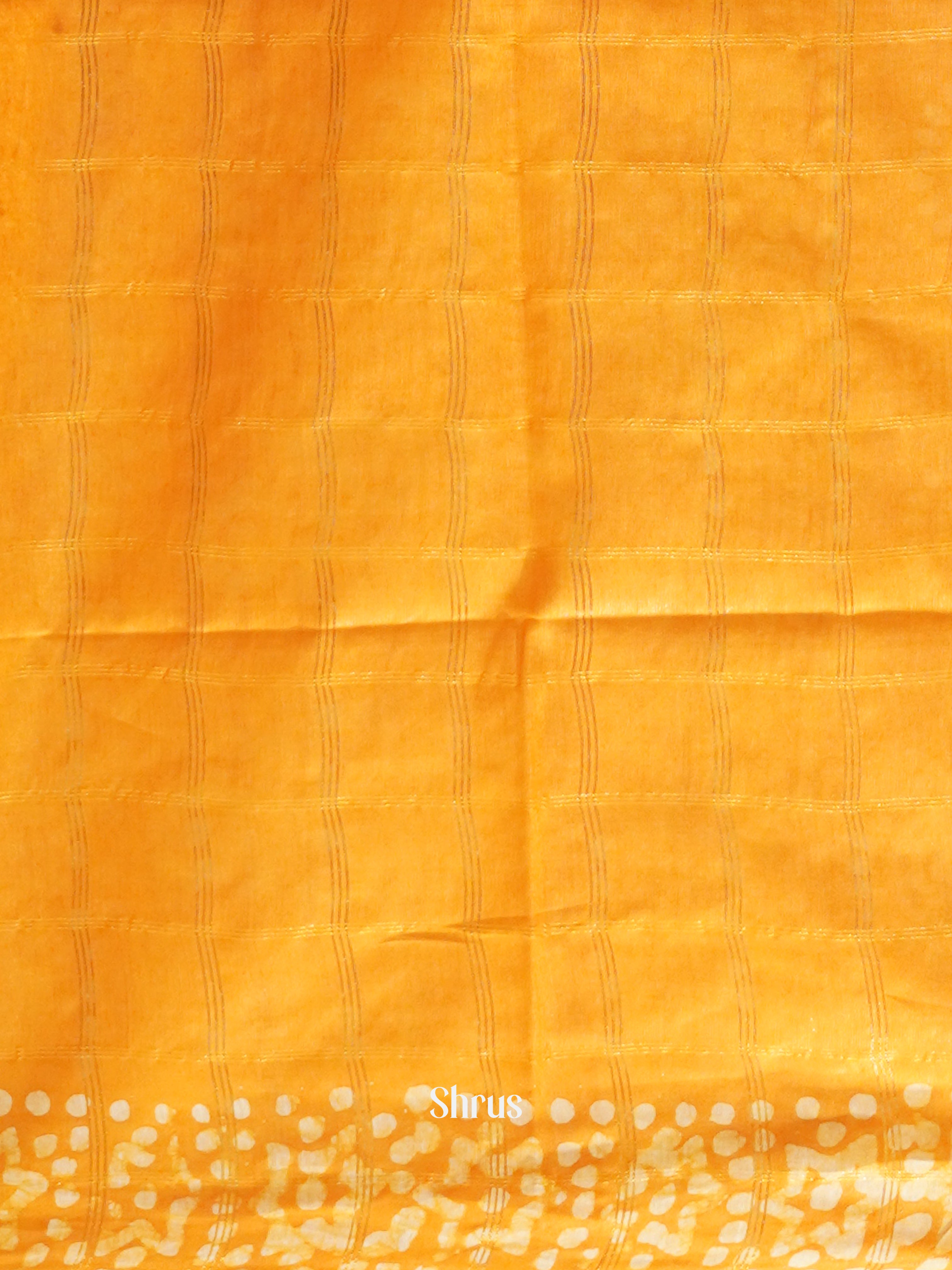 Brown & Yellow - Bhatik Saree - Shop on ShrusEternity.com