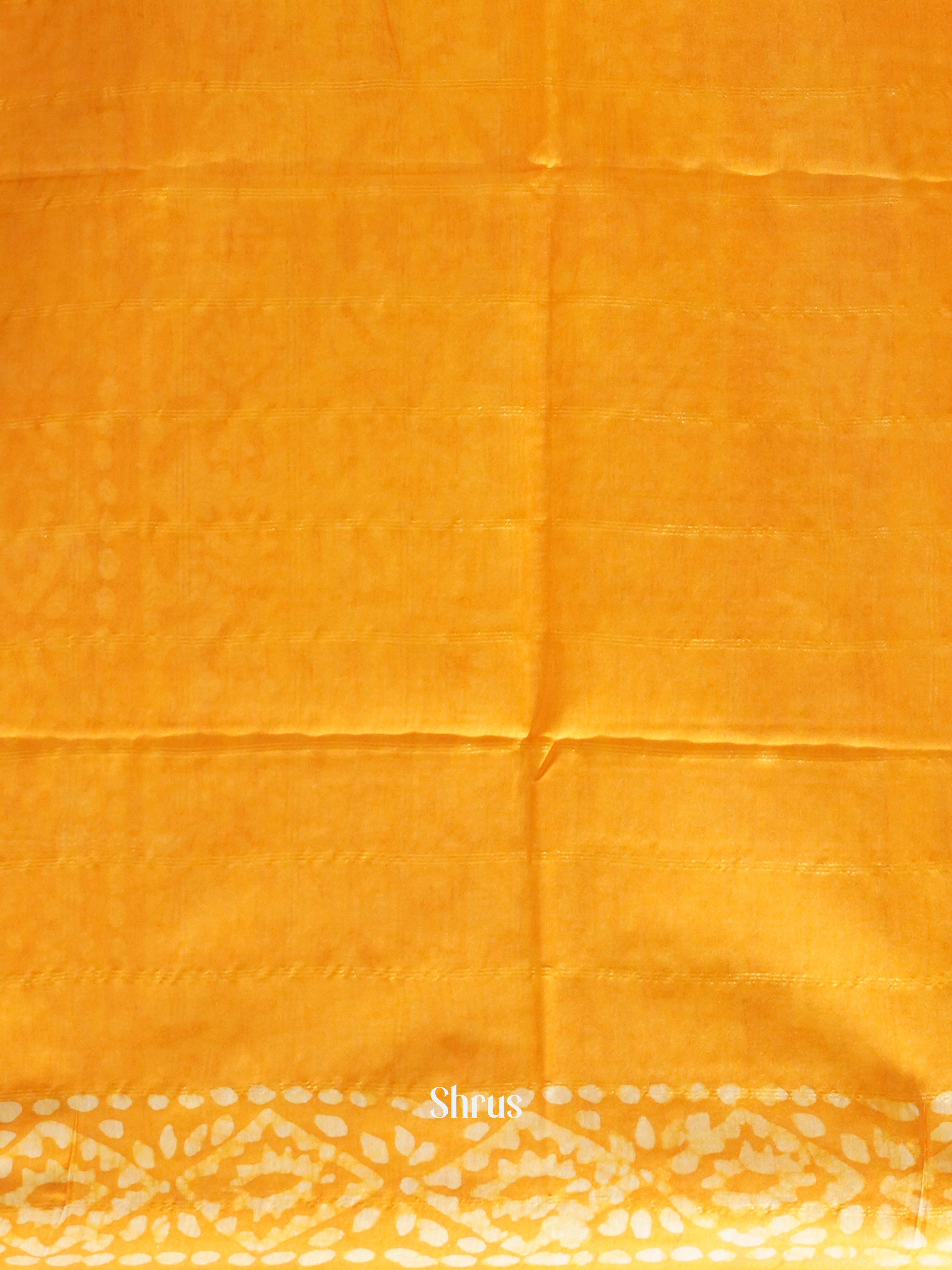 Brown & Yellow - Bhatik Saree - Shop on ShrusEternity.com