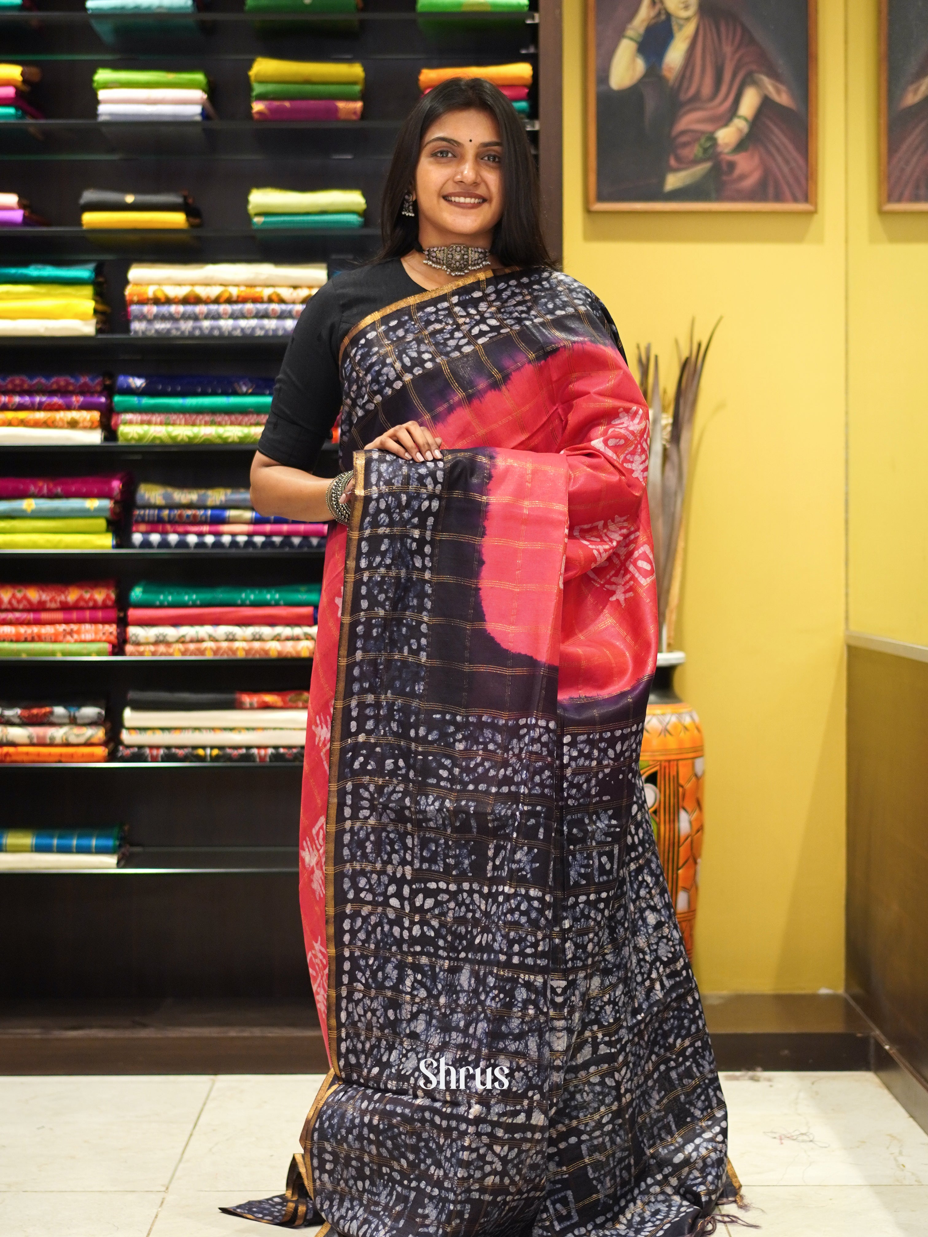 Pink & Blue - Bhatik Saree - Shop on ShrusEternity.com