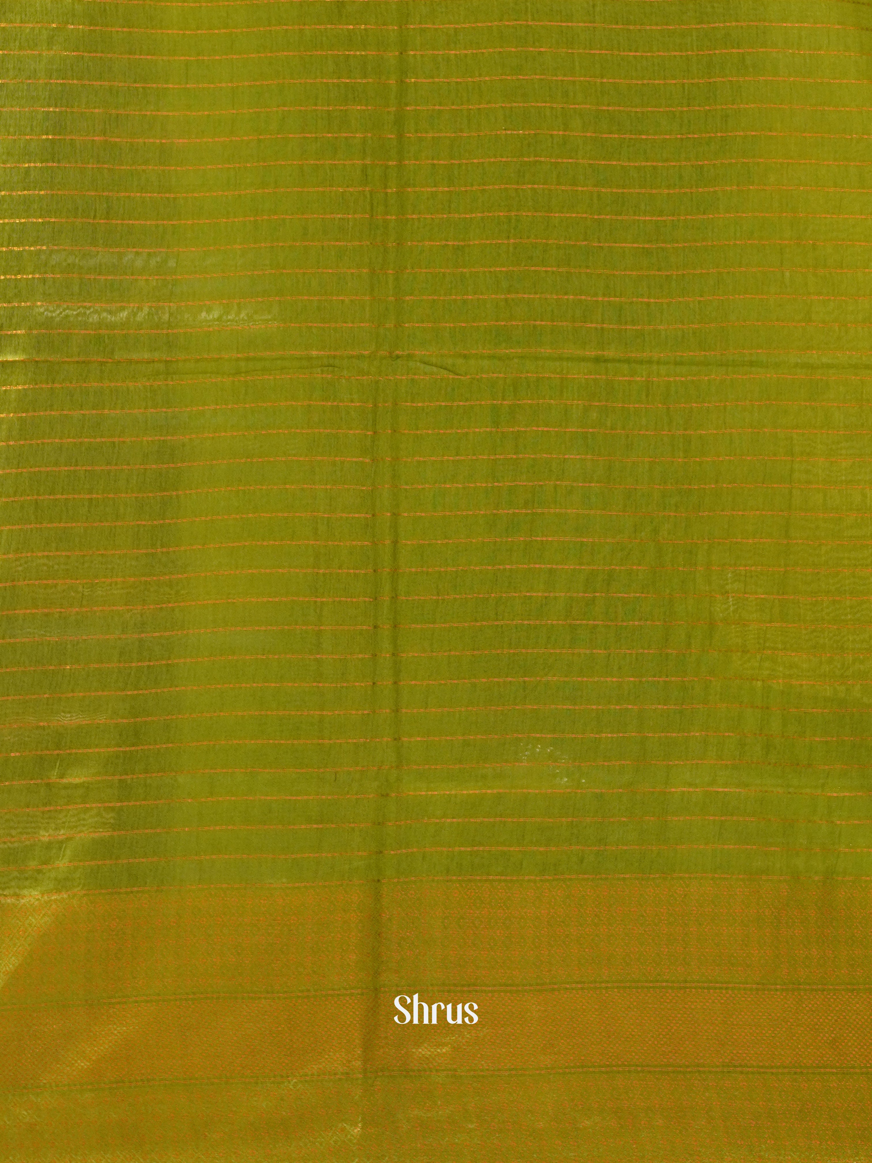 Dark Green & Green - Semi Tussar Saree