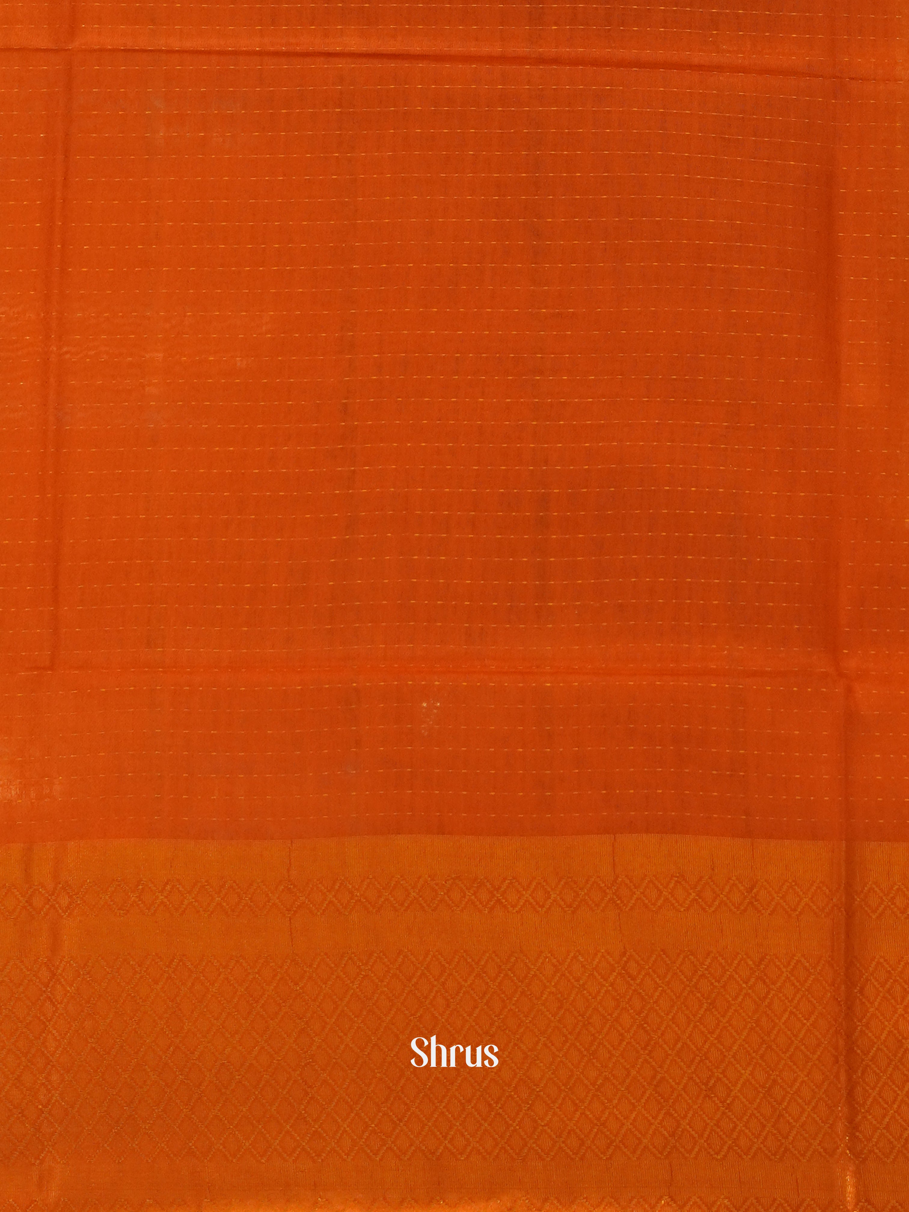 Violet & Orange - Semi tussar Saree