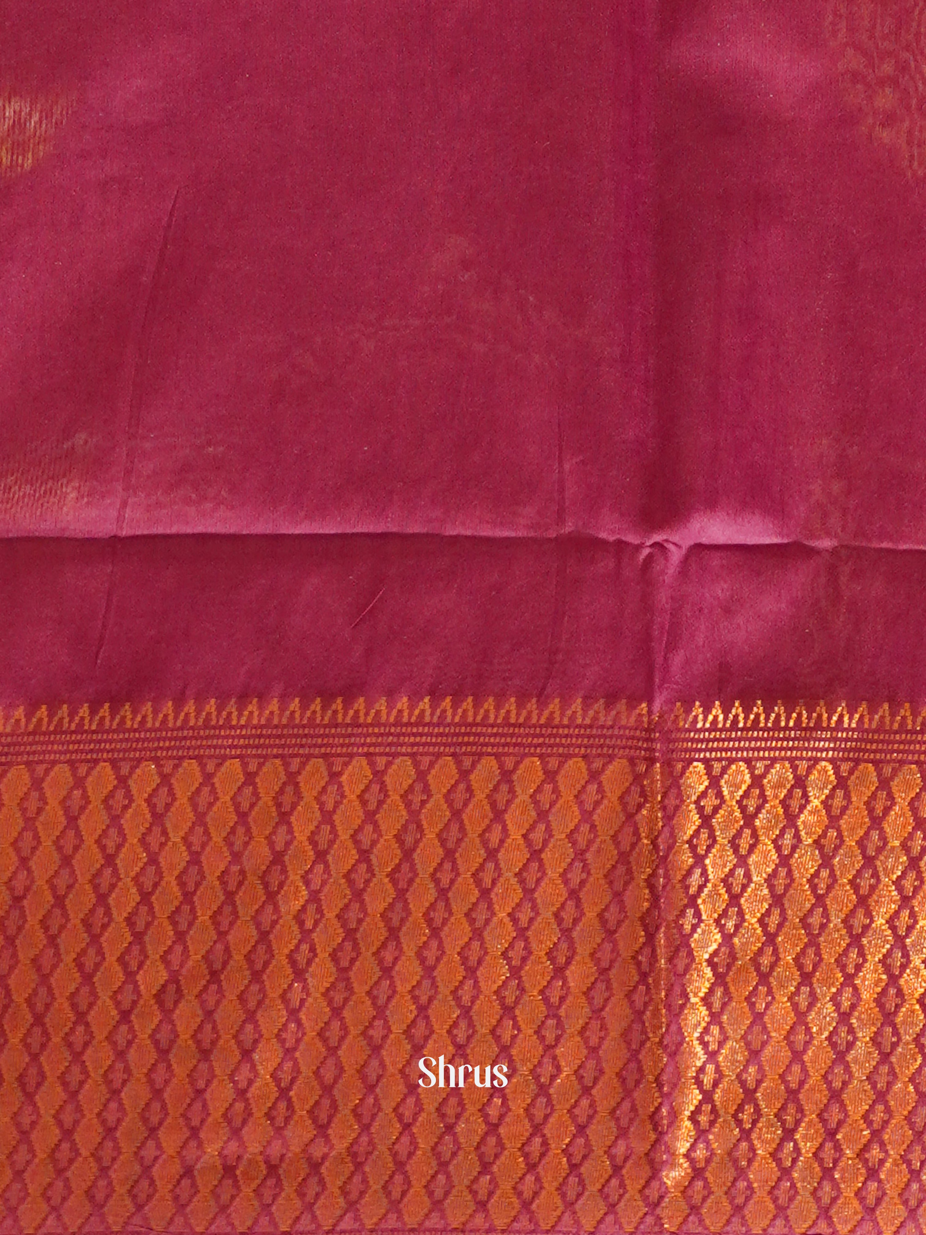 Blue & Pink - Semi Tussar Saree - Shop on ShrusEternity.com